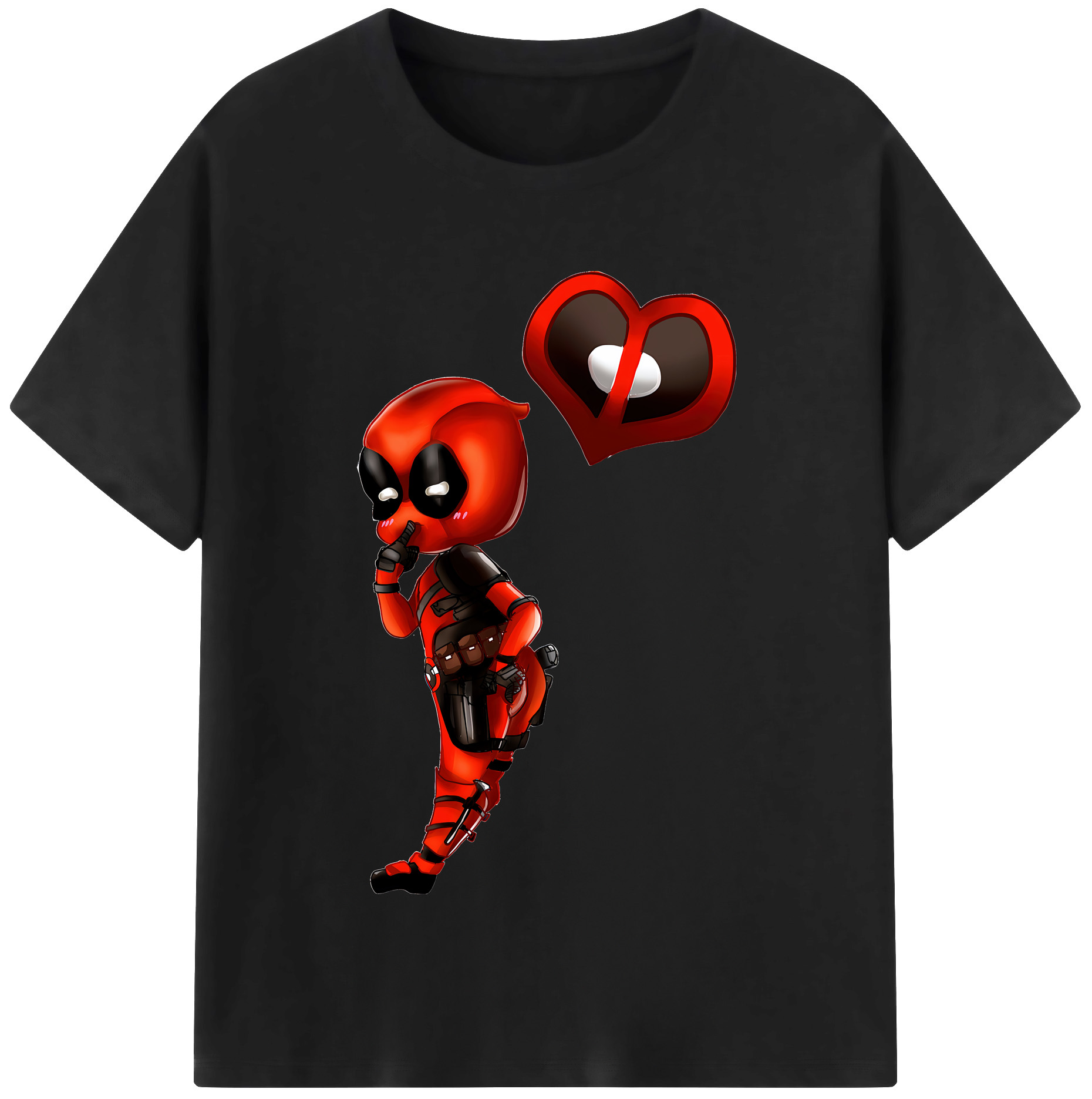 （画像用） Deadpool デッドプール 綿100％半袖Tシャツ（フロントプリント）