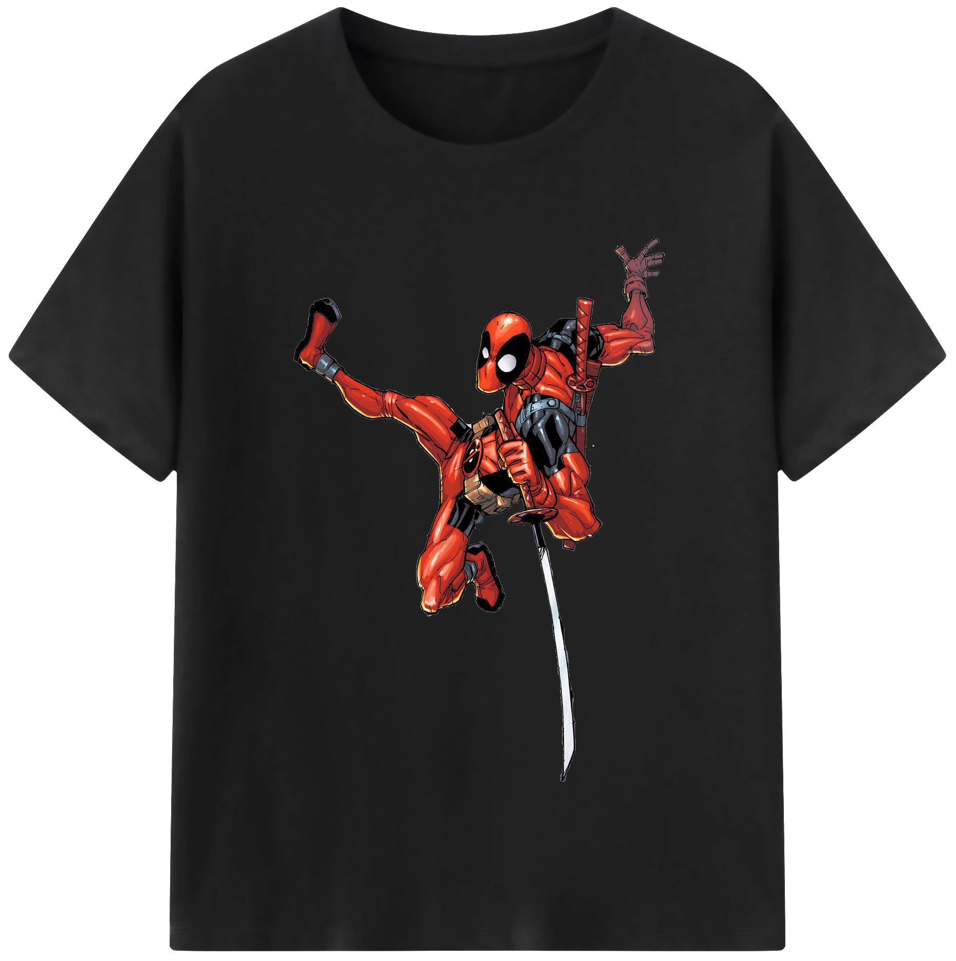 （画像用） Deadpool デッドプール 綿100％半袖Tシャツ（フロントプリント）