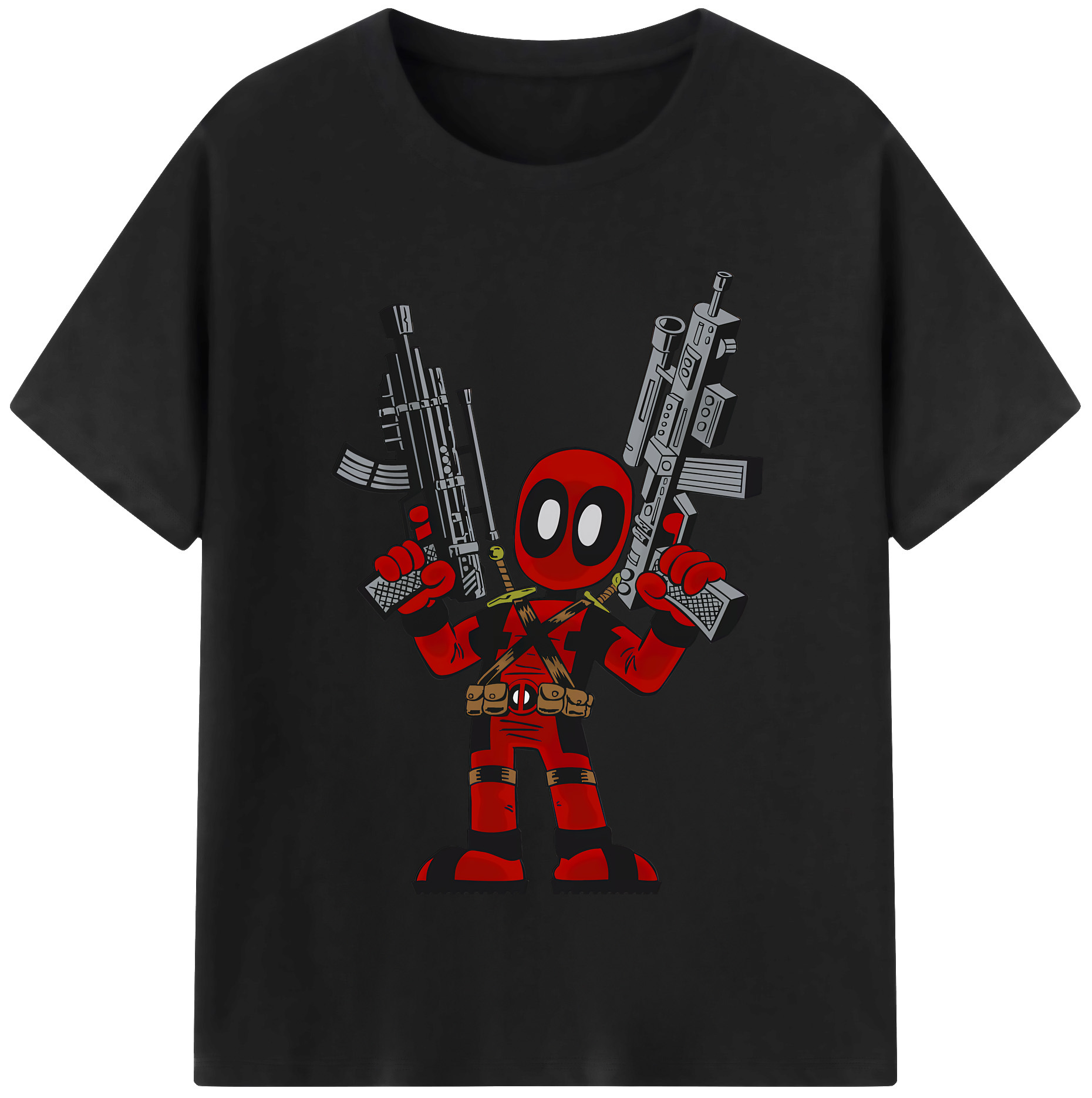 （画像用） Deadpool デッドプール 綿100％半袖Tシャツ（フロントプリント）