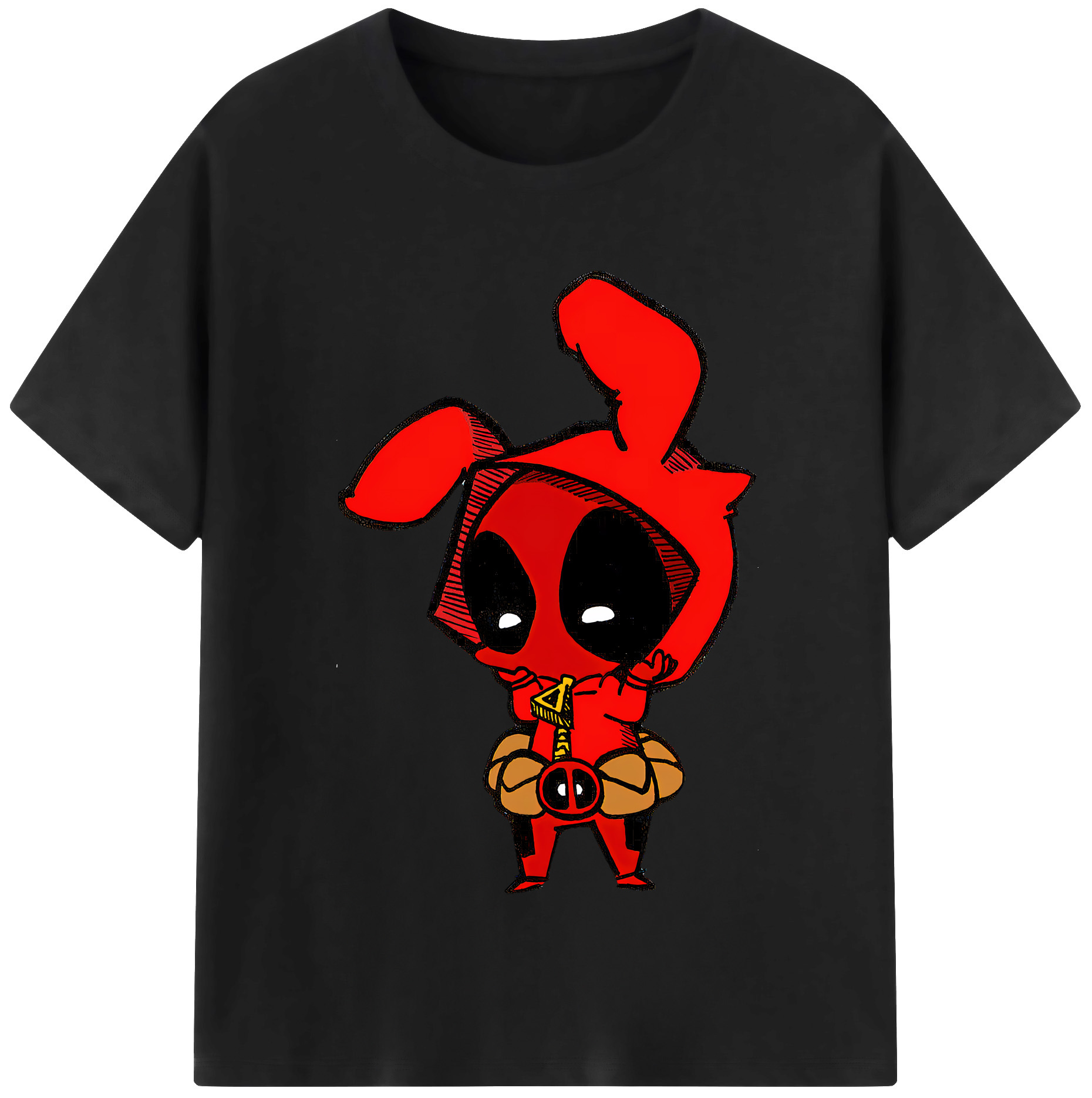 （画像用） Deadpool デッドプール 綿100％半袖Tシャツ（フロントプリント）