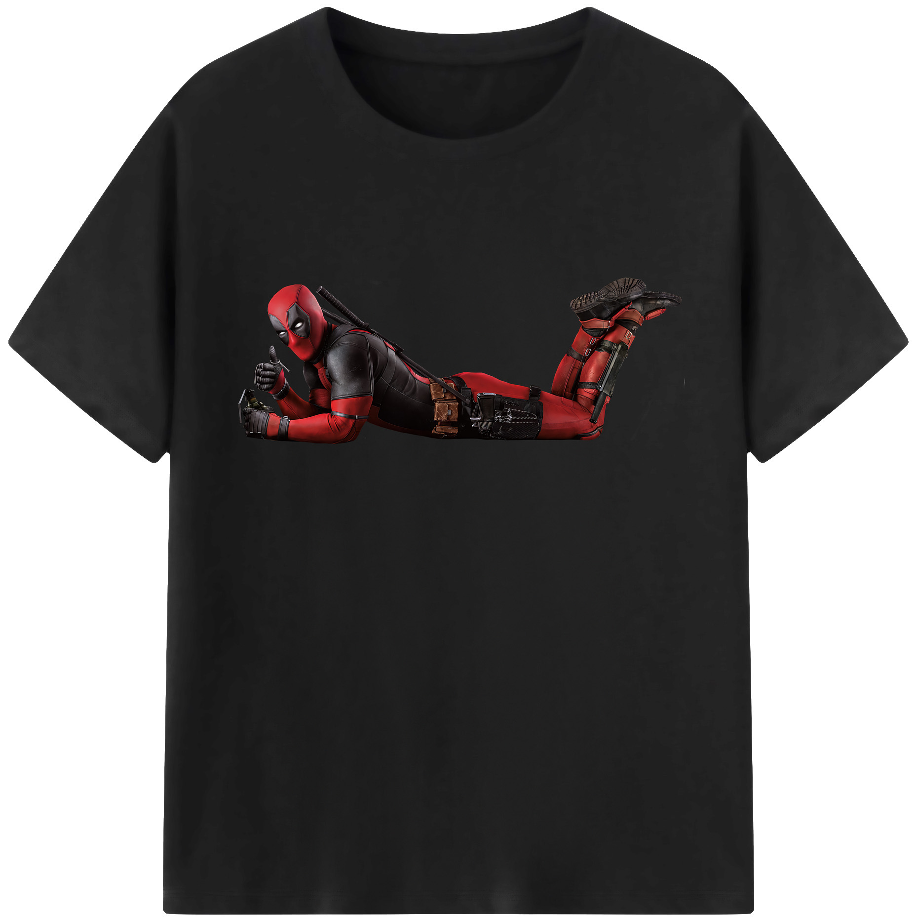 （画像用） Deadpool デッドプール 綿100％半袖Tシャツ（フロントプリント）
