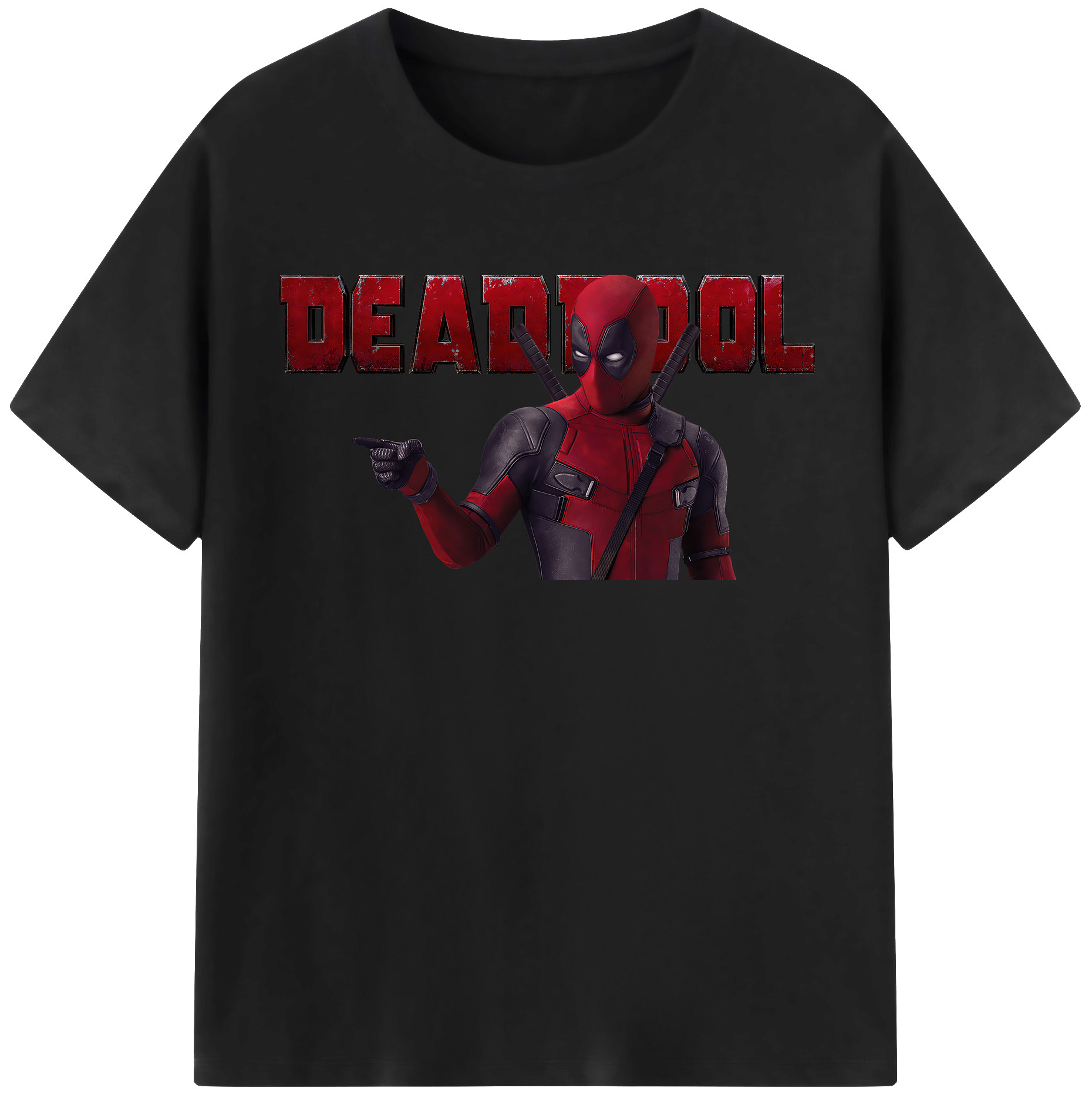 （画像用） Deadpool デッドプール 綿100％半袖Tシャツ（フロントプリント）