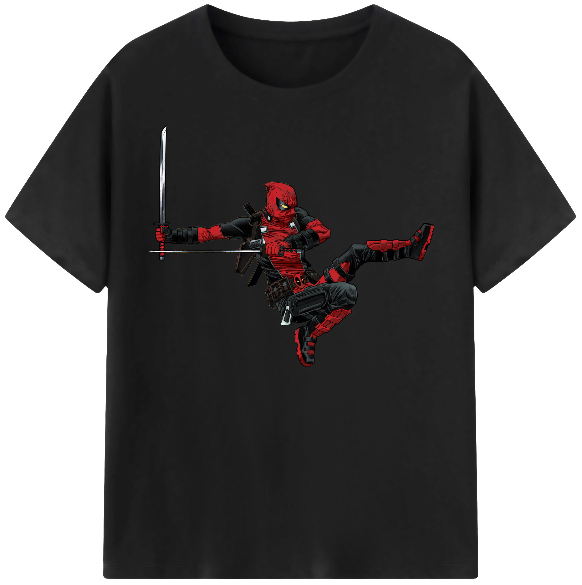 （画像用） Deadpool デッドプール 綿100％半袖Tシャツ（フロントプリント）