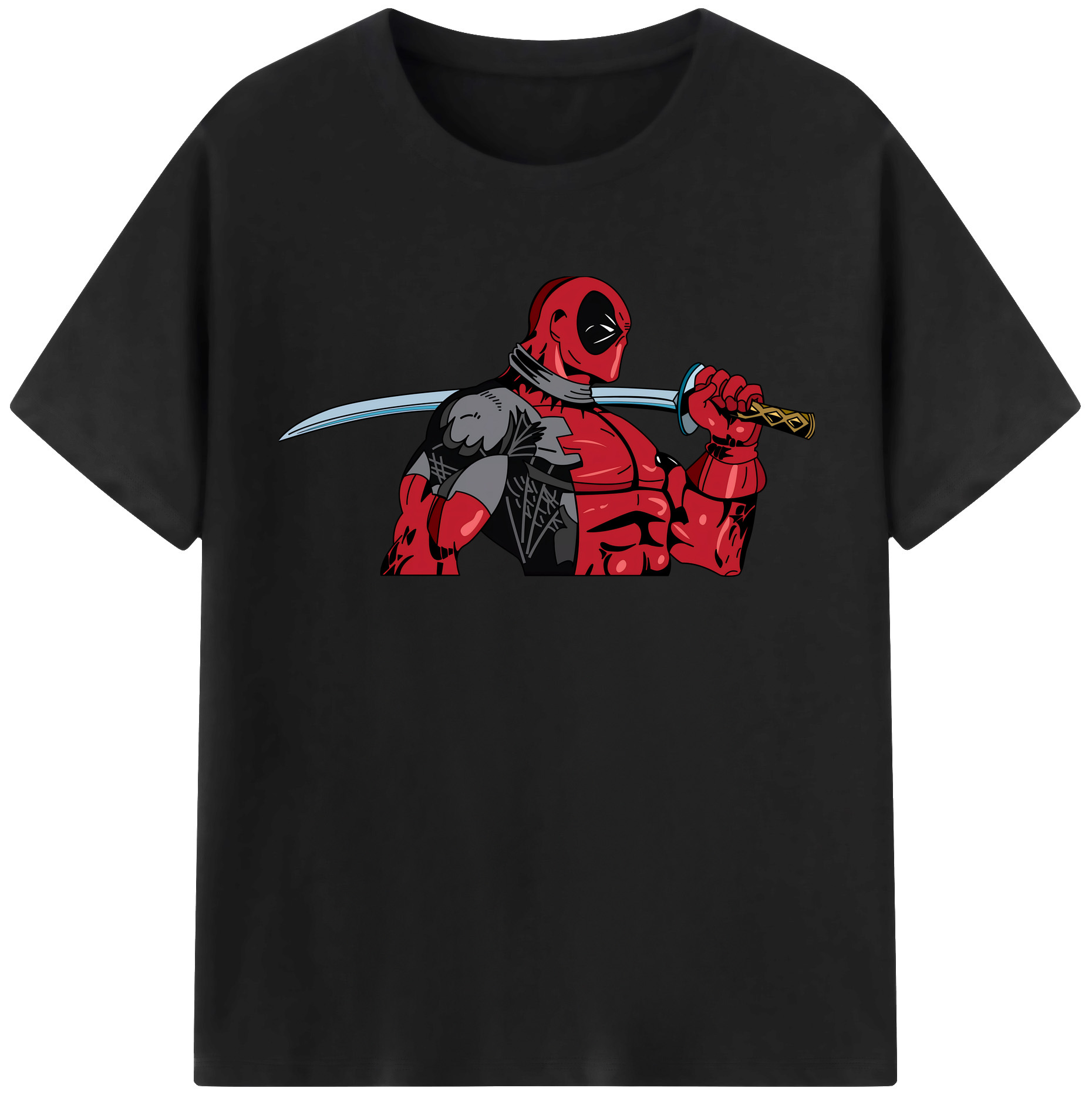 （画像用） Deadpool デッドプール 綿100％半袖Tシャツ（フロントプリント）