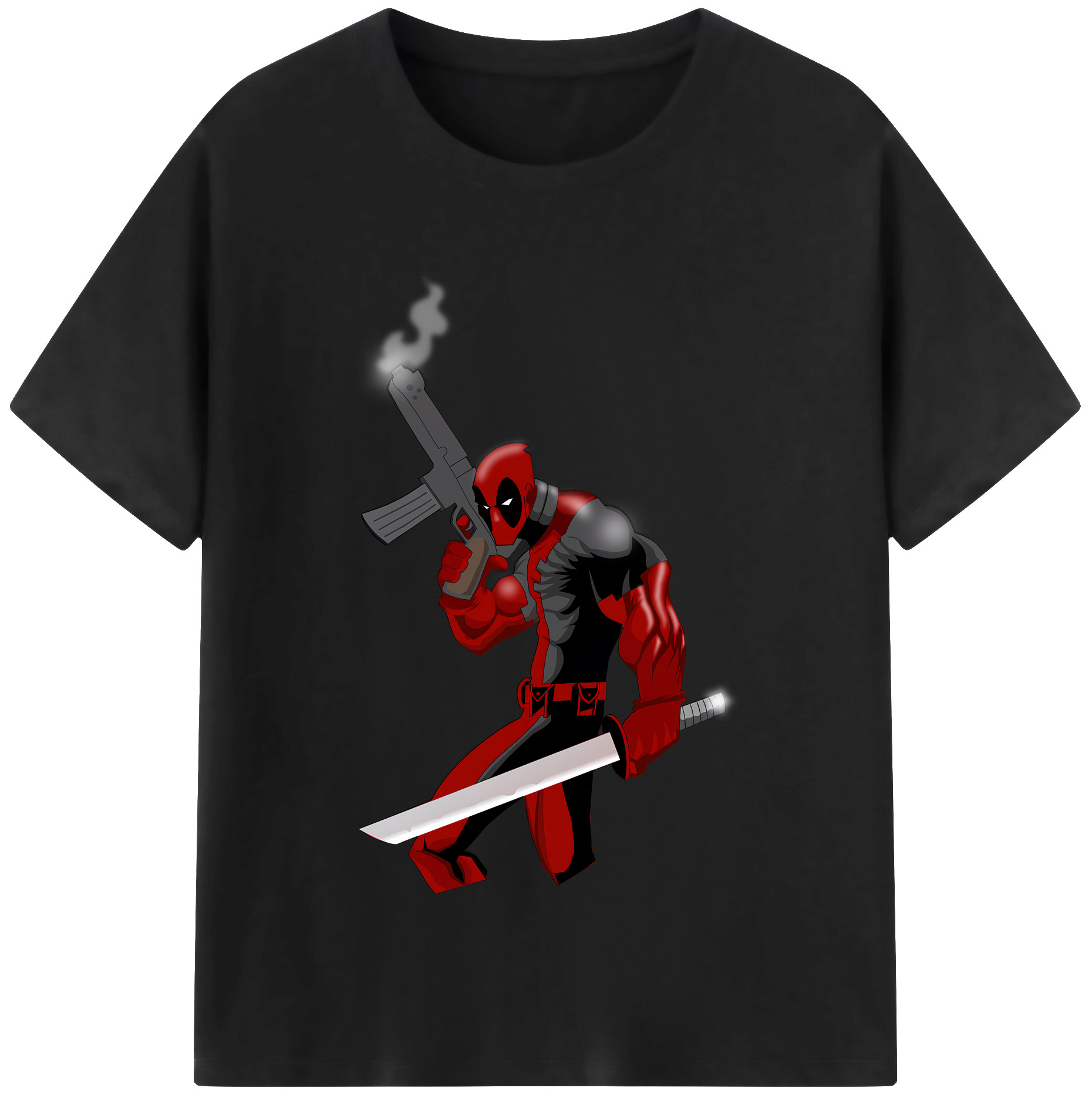 （画像用） Deadpool デッドプール 綿100％半袖Tシャツ（フロントプリント）