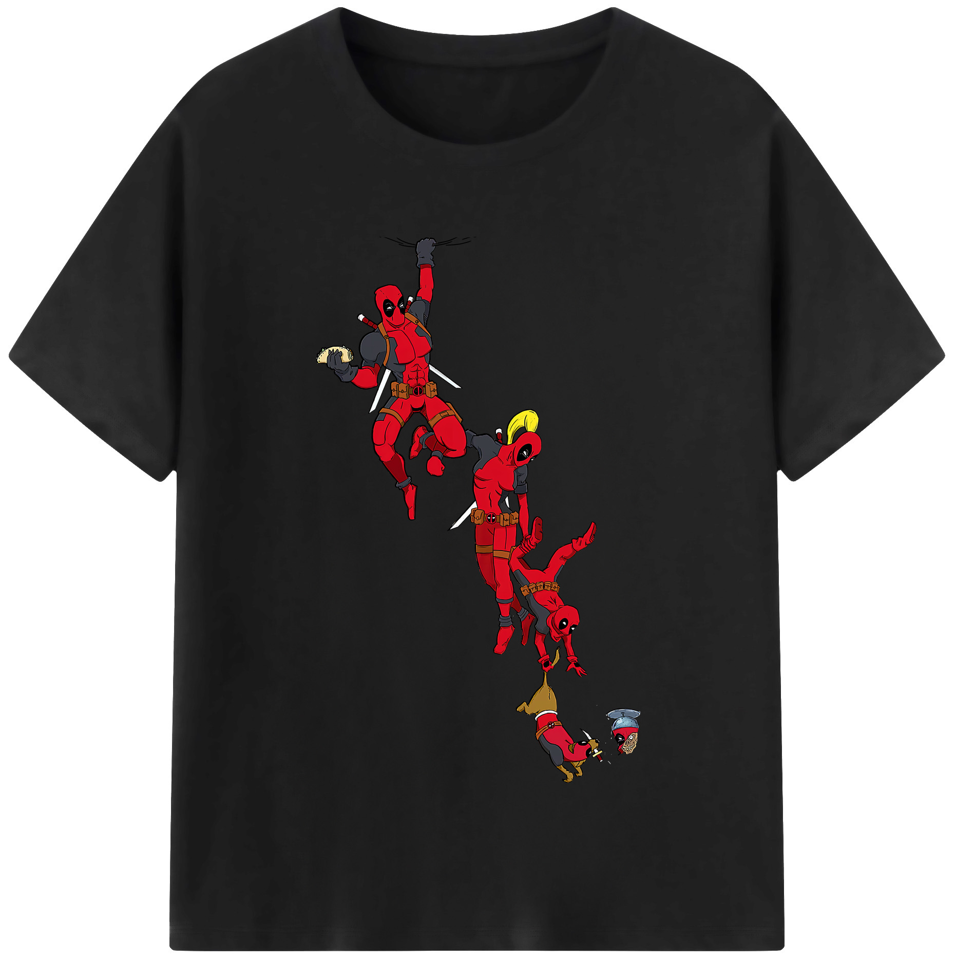 （画像用） Deadpool デッドプール 綿100％半袖Tシャツ（フロントプリント）