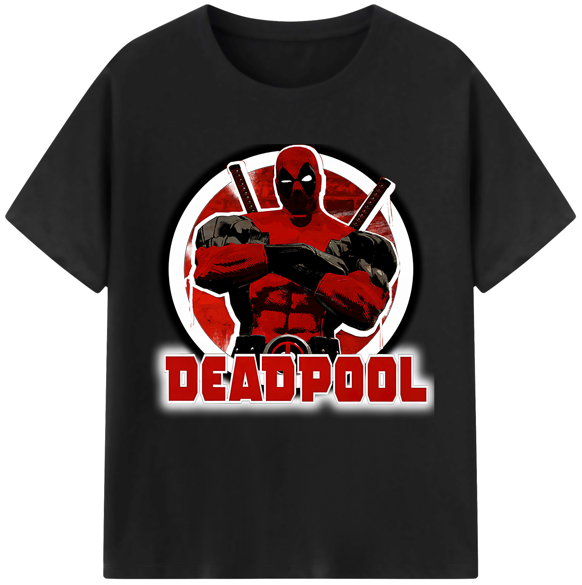（画像用） Deadpool デッドプール 綿100％半袖Tシャツ（フロントプリント）