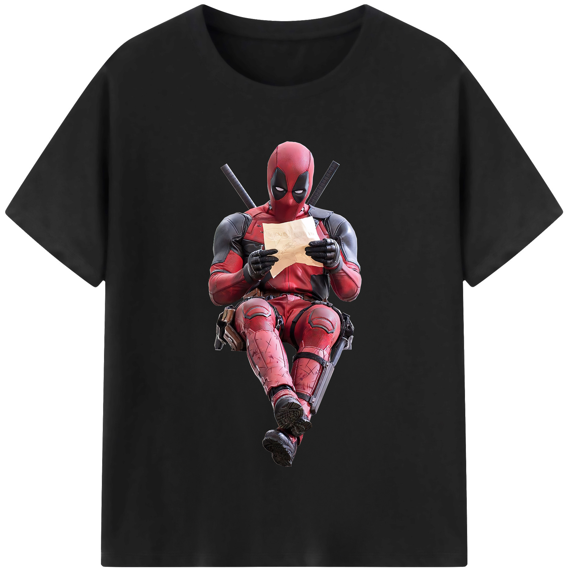 （画像用） Deadpool デッドプール 綿100％半袖Tシャツ（フロントプリント）