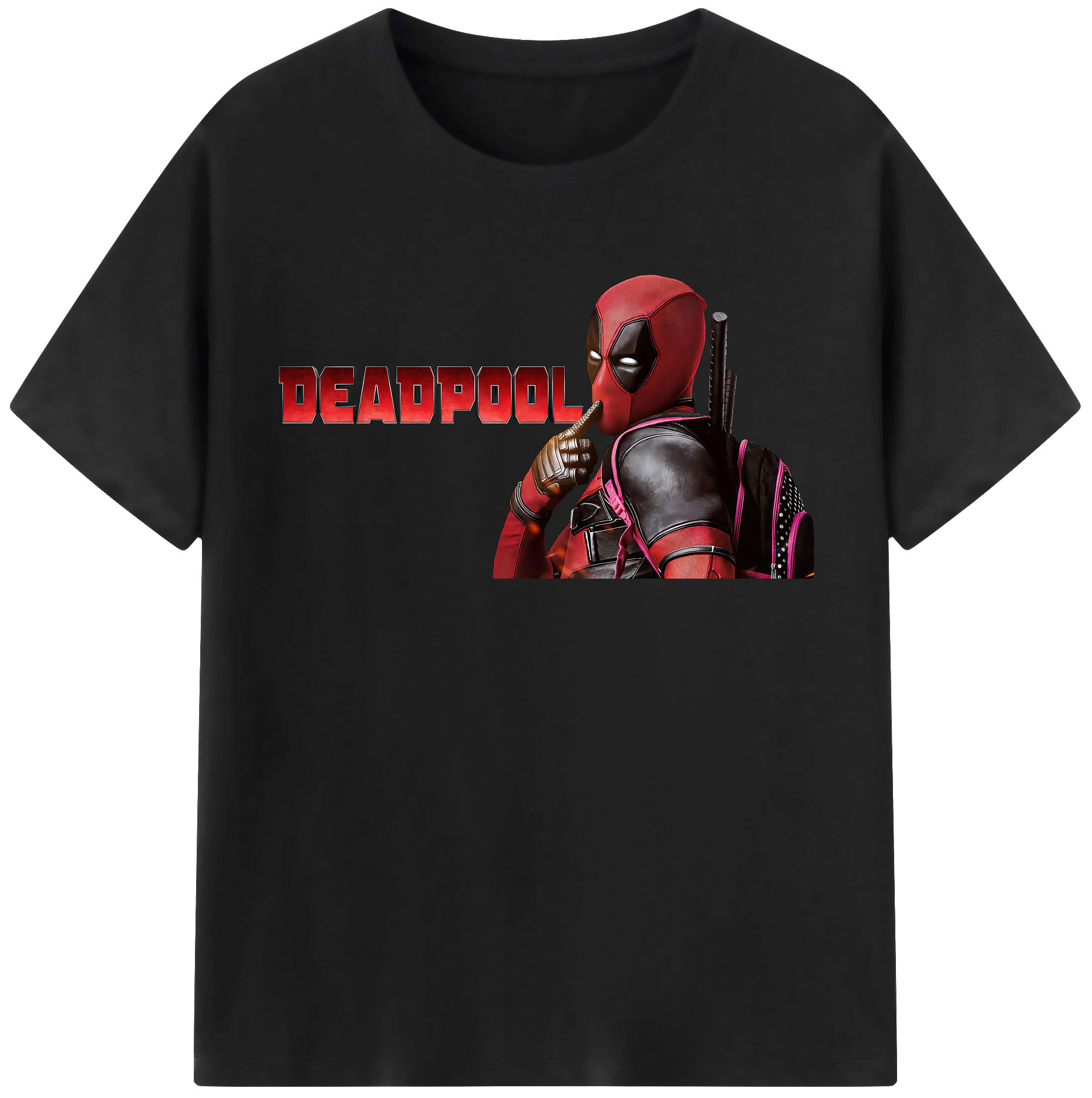（画像用） Deadpool デッドプール 綿100％半袖Tシャツ（フロントプリント）