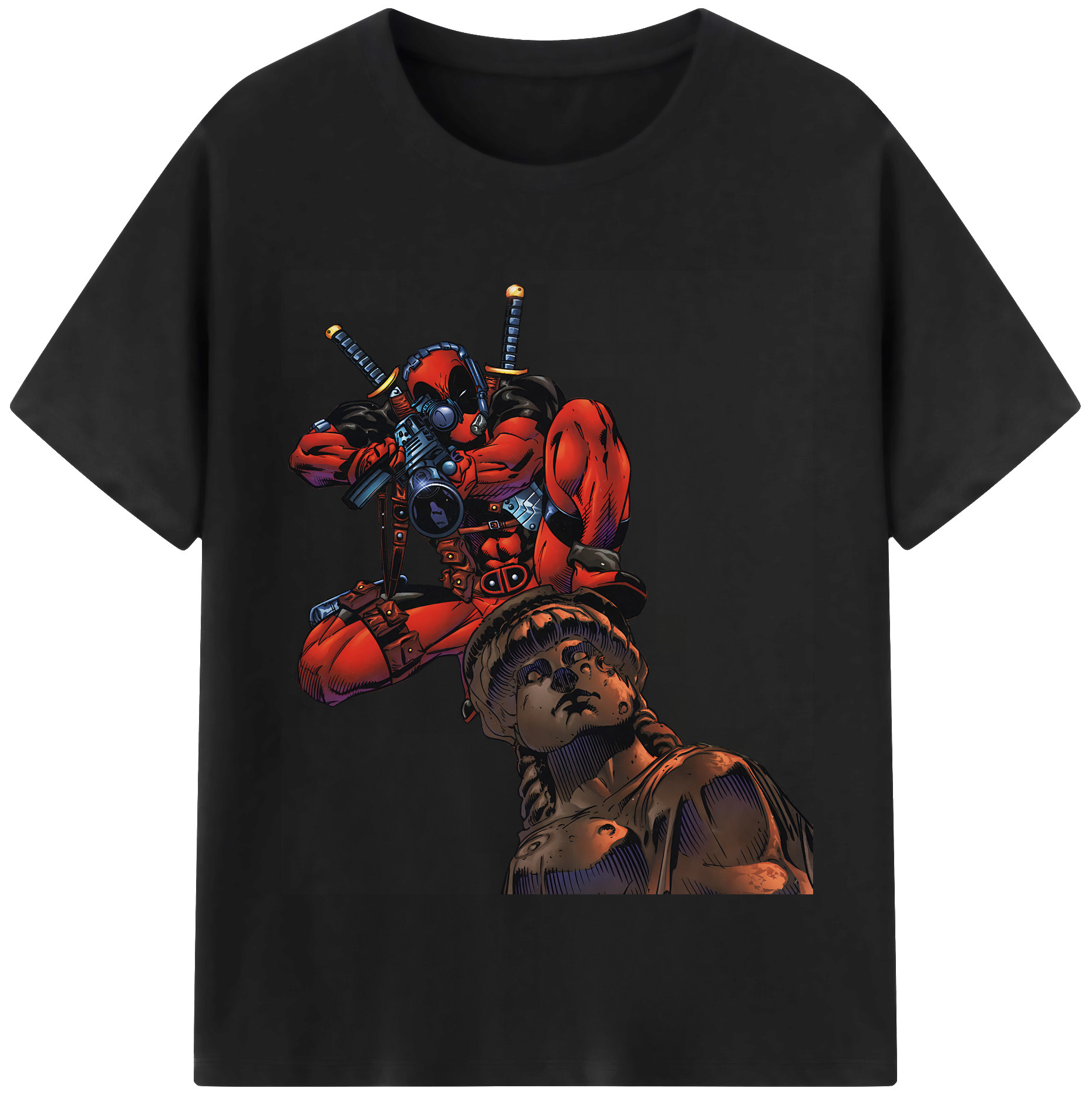 （画像用） Deadpool デッドプール 綿100％半袖Tシャツ（フロントプリント）