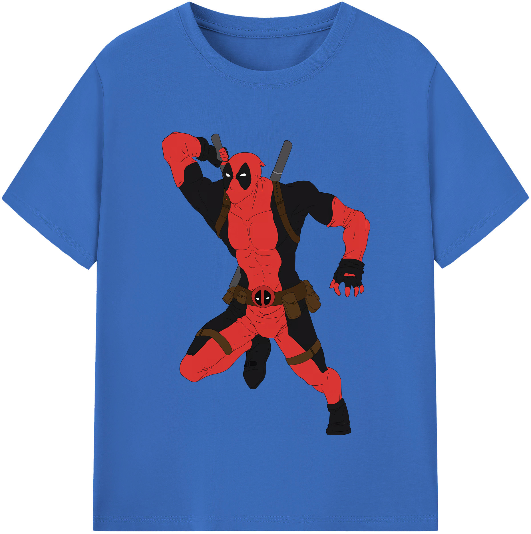 （画像用） Deadpool デッドプール 綿100％半袖Tシャツ（フロントプリント）