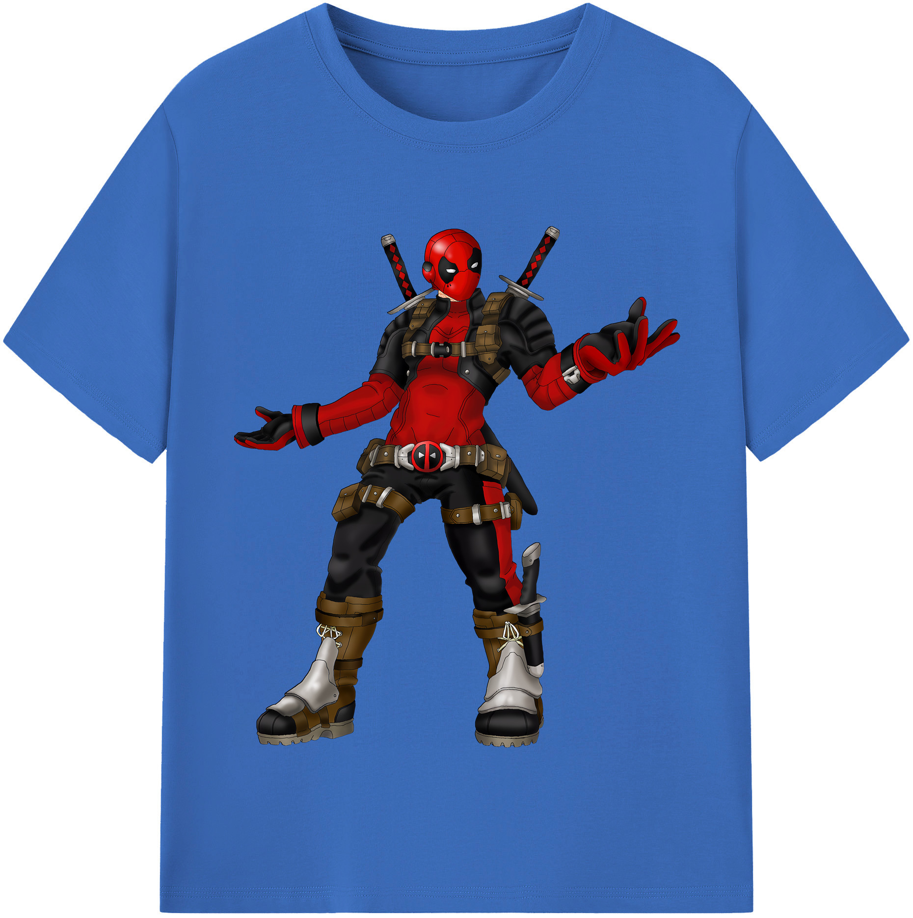 （画像用） Deadpool デッドプール 綿100％半袖Tシャツ（フロントプリント）