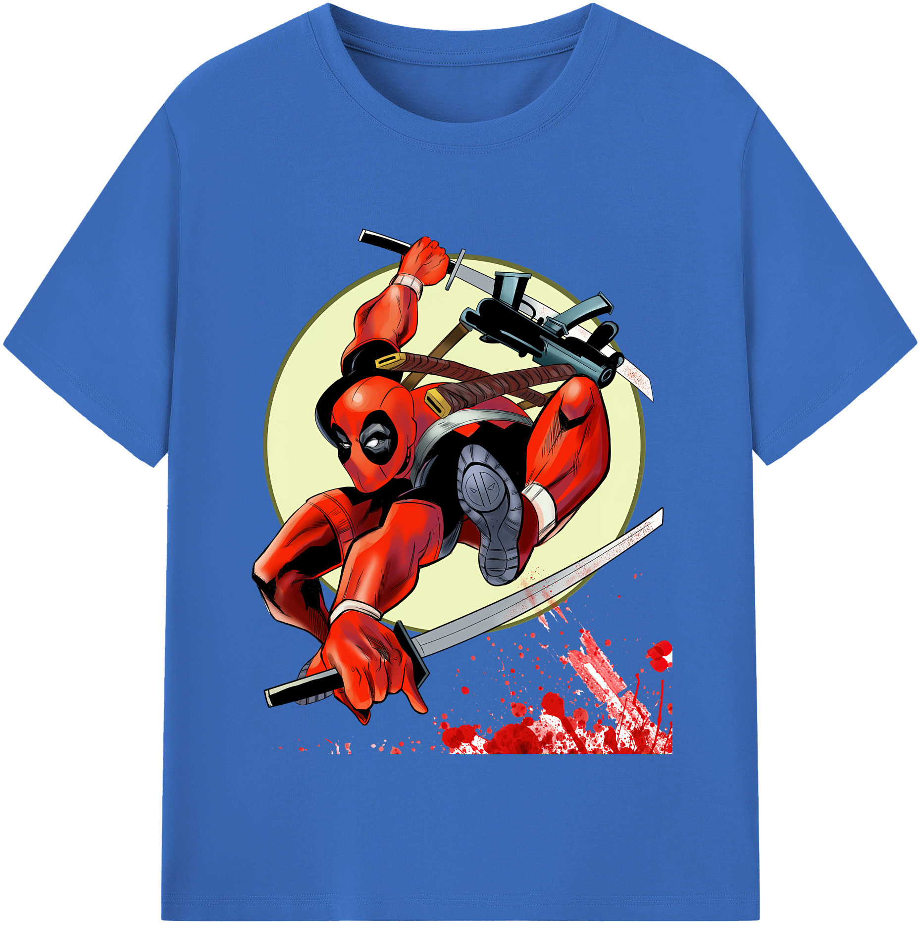 （画像用） Deadpool デッドプール 綿100％半袖Tシャツ（フロントプリント）