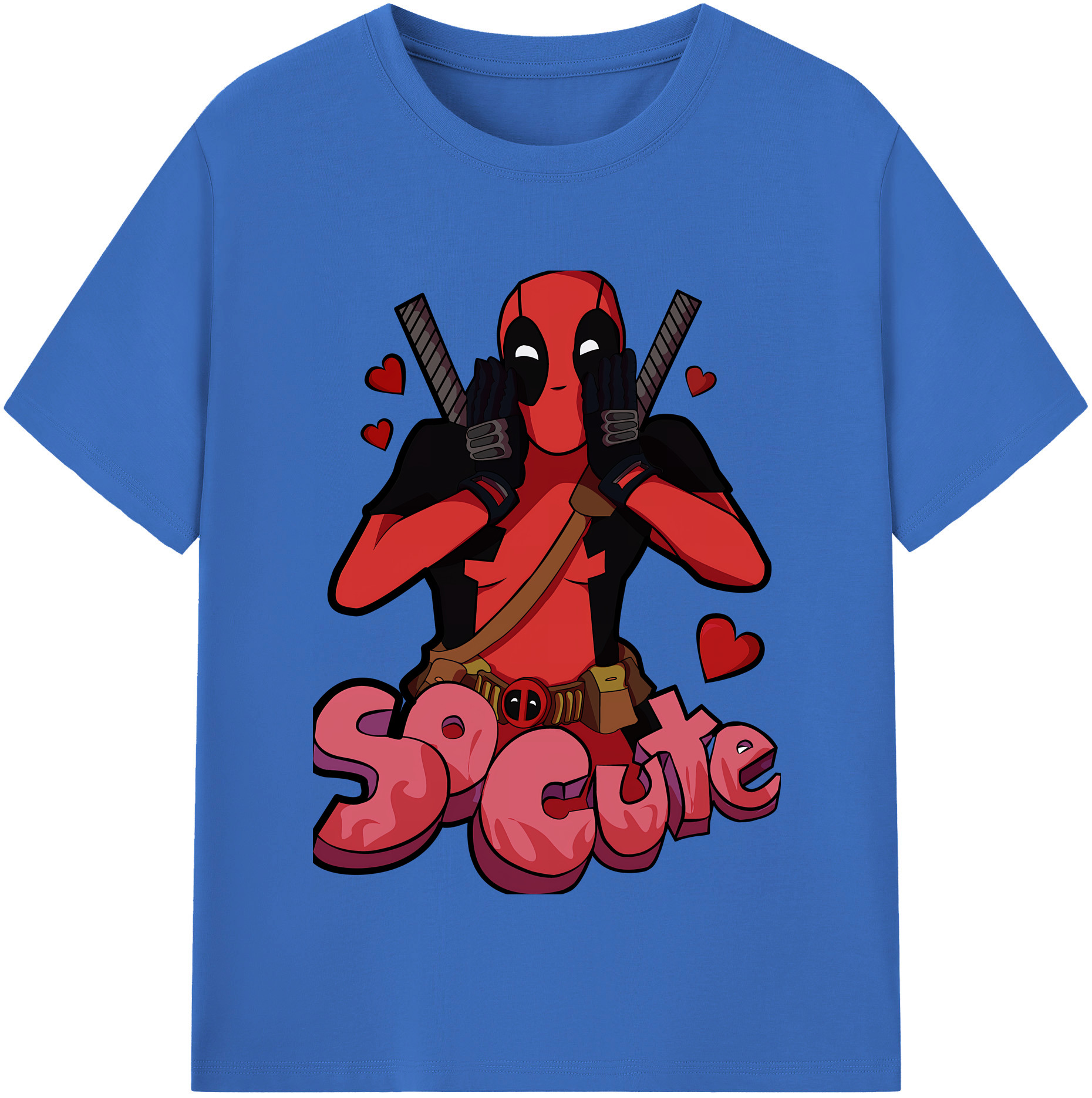 （画像用） Deadpool デッドプール 綿100％半袖Tシャツ（フロントプリント）