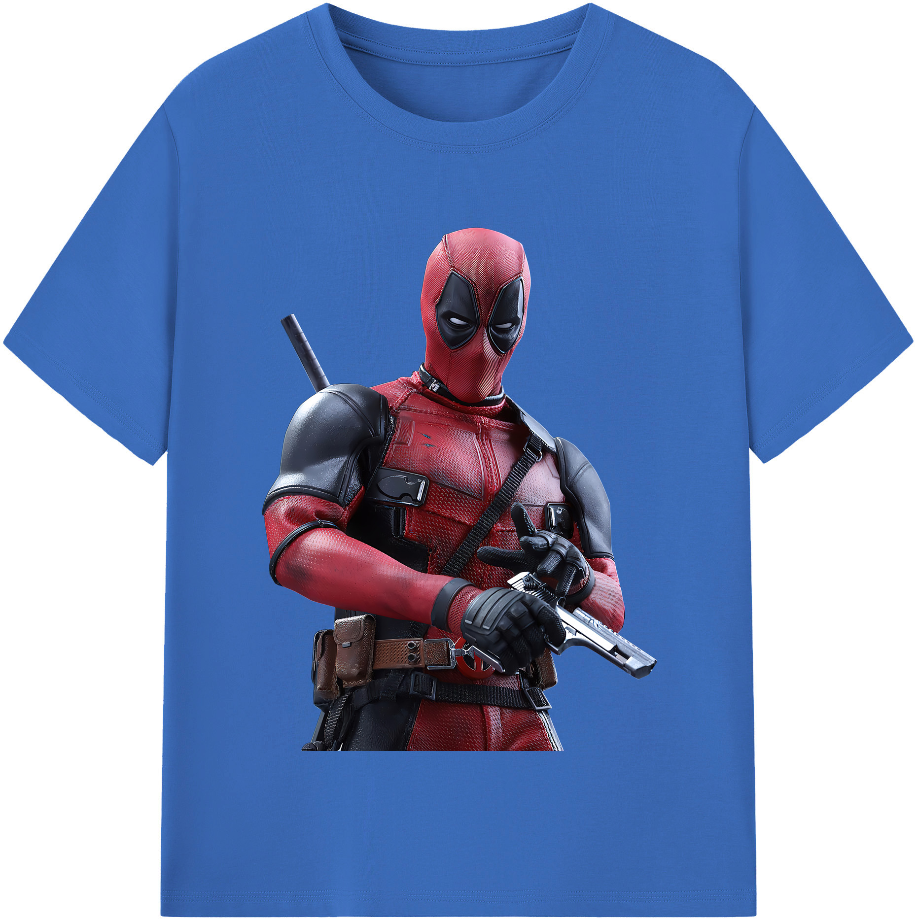 （画像用） Deadpool デッドプール 綿100％半袖Tシャツ（フロントプリント）