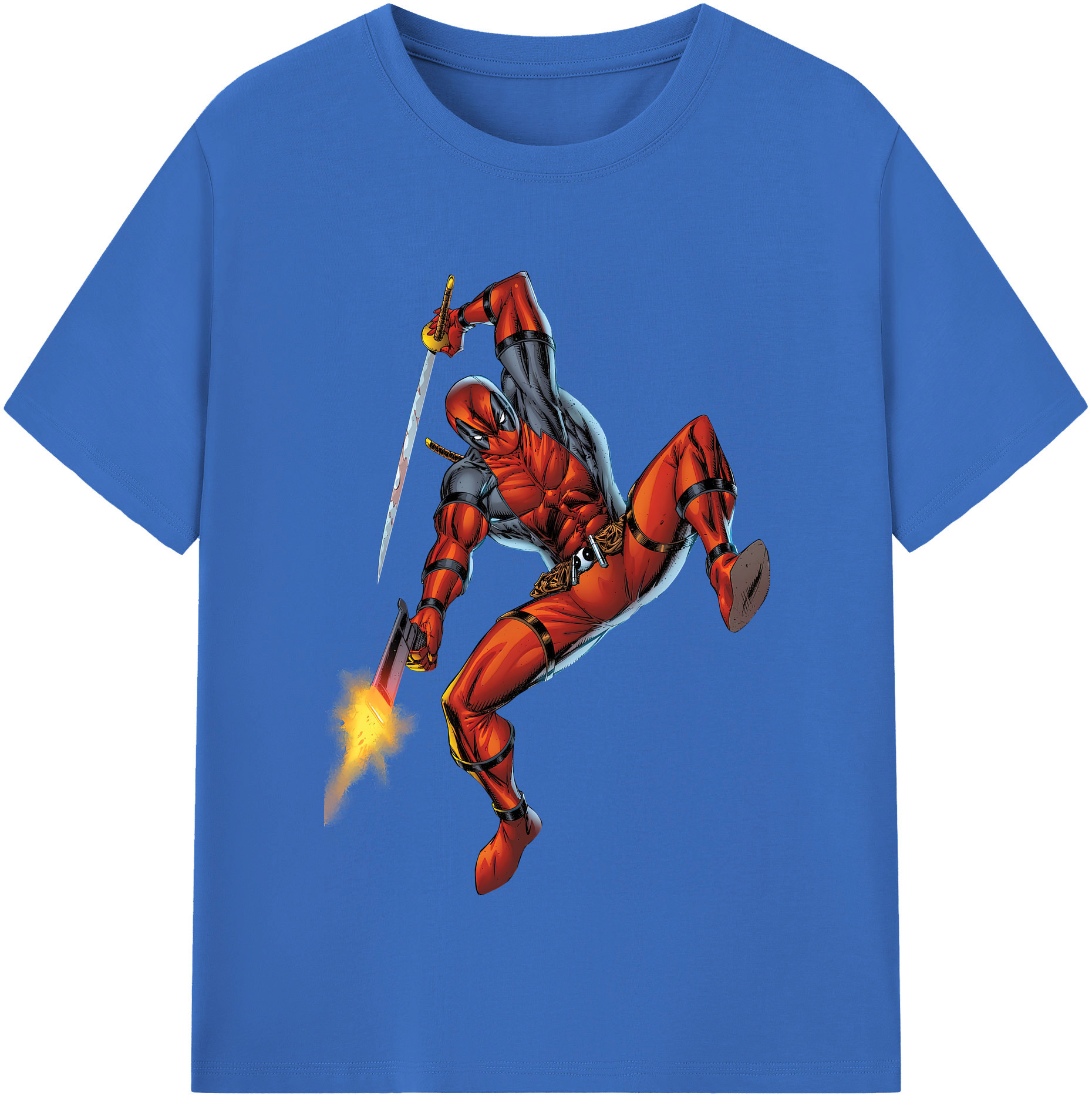 （画像用） Deadpool デッドプール 綿100％半袖Tシャツ（フロントプリント）
