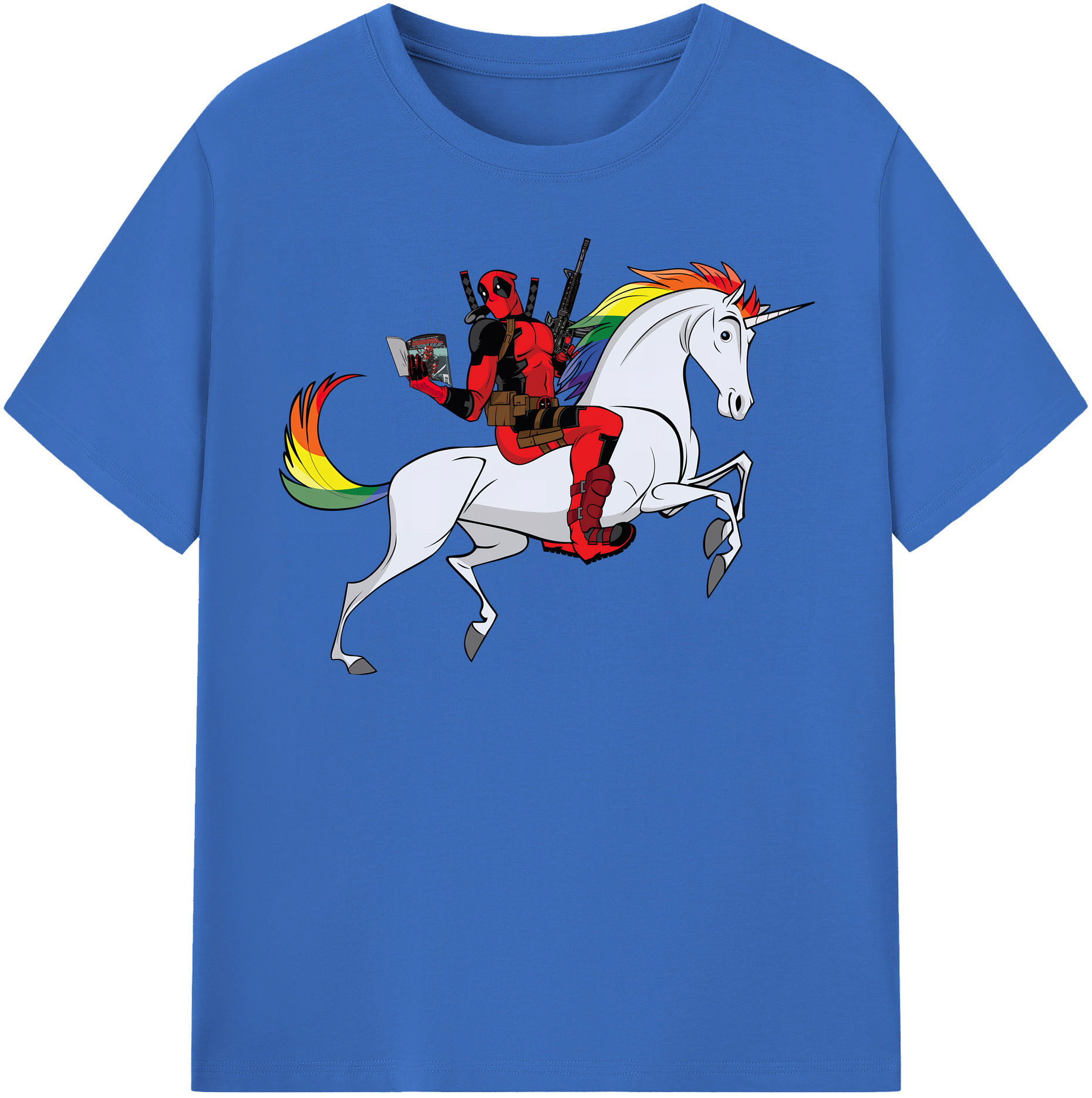 （画像用） Deadpool デッドプール 綿100％半袖Tシャツ（フロントプリント）