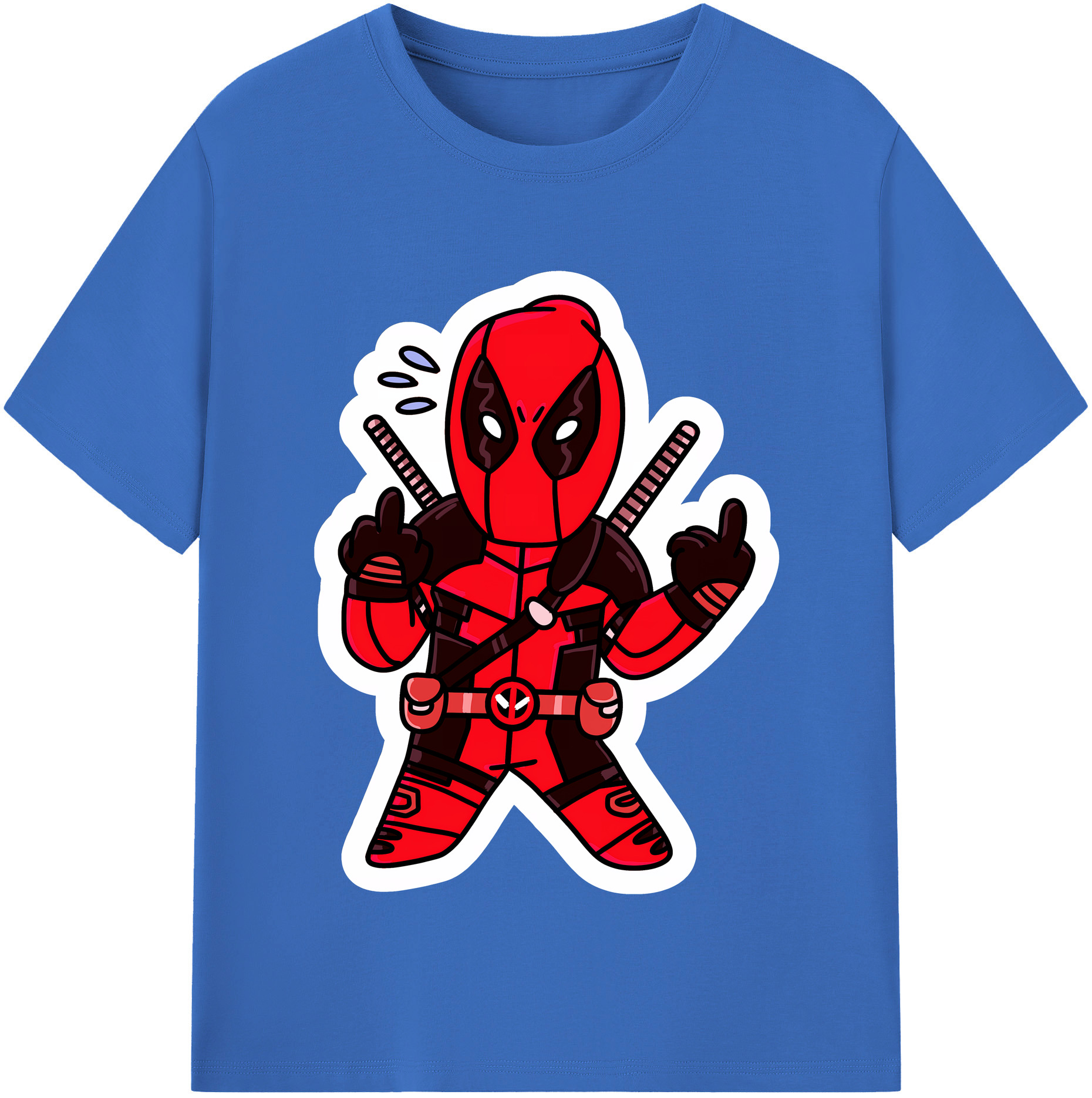 （画像用） Deadpool デッドプール 綿100％半袖Tシャツ（フロントプリント）