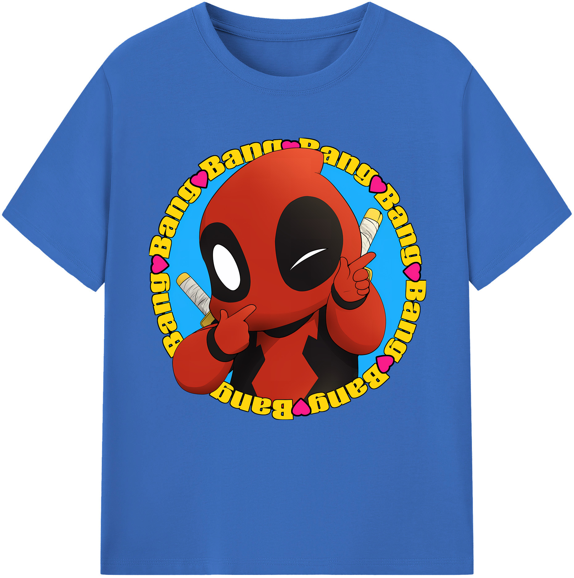 （画像用） Deadpool デッドプール 綿100％半袖Tシャツ（フロントプリント）