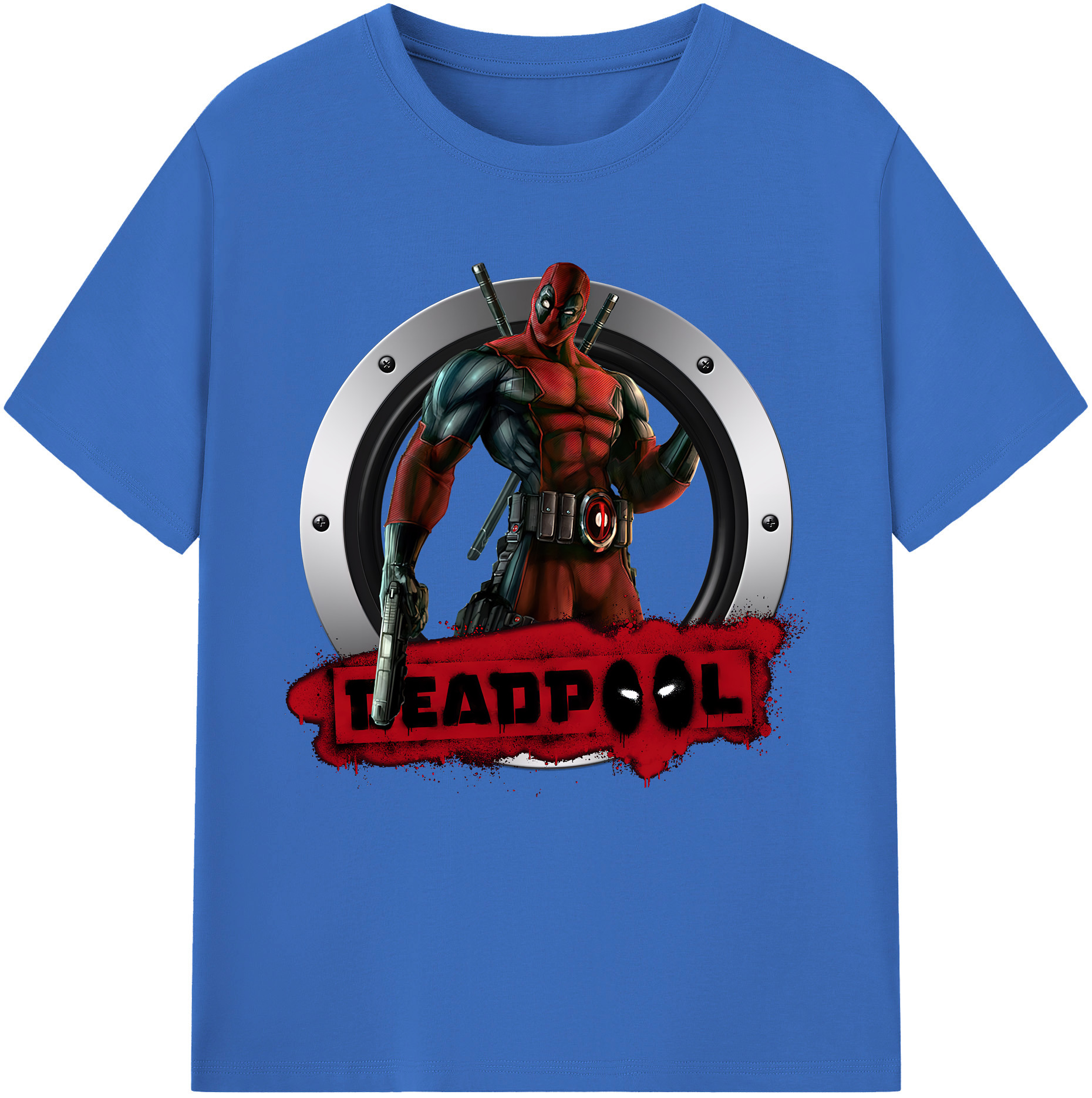 （画像用） Deadpool デッドプール 綿100％半袖Tシャツ（フロントプリント）