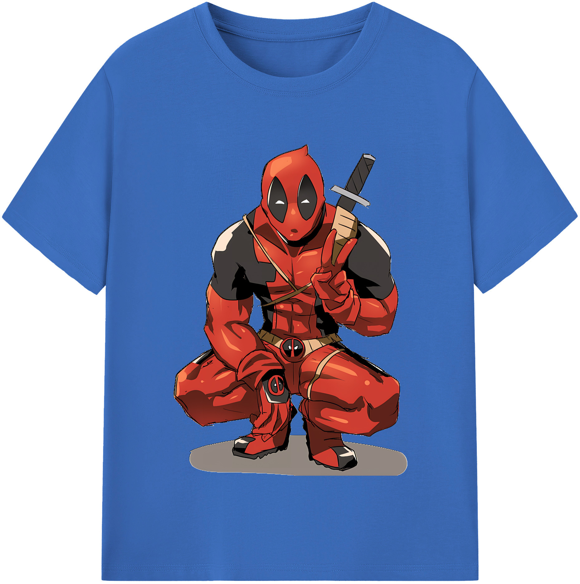 （画像用） Deadpool デッドプール 綿100％半袖Tシャツ（フロントプリント）