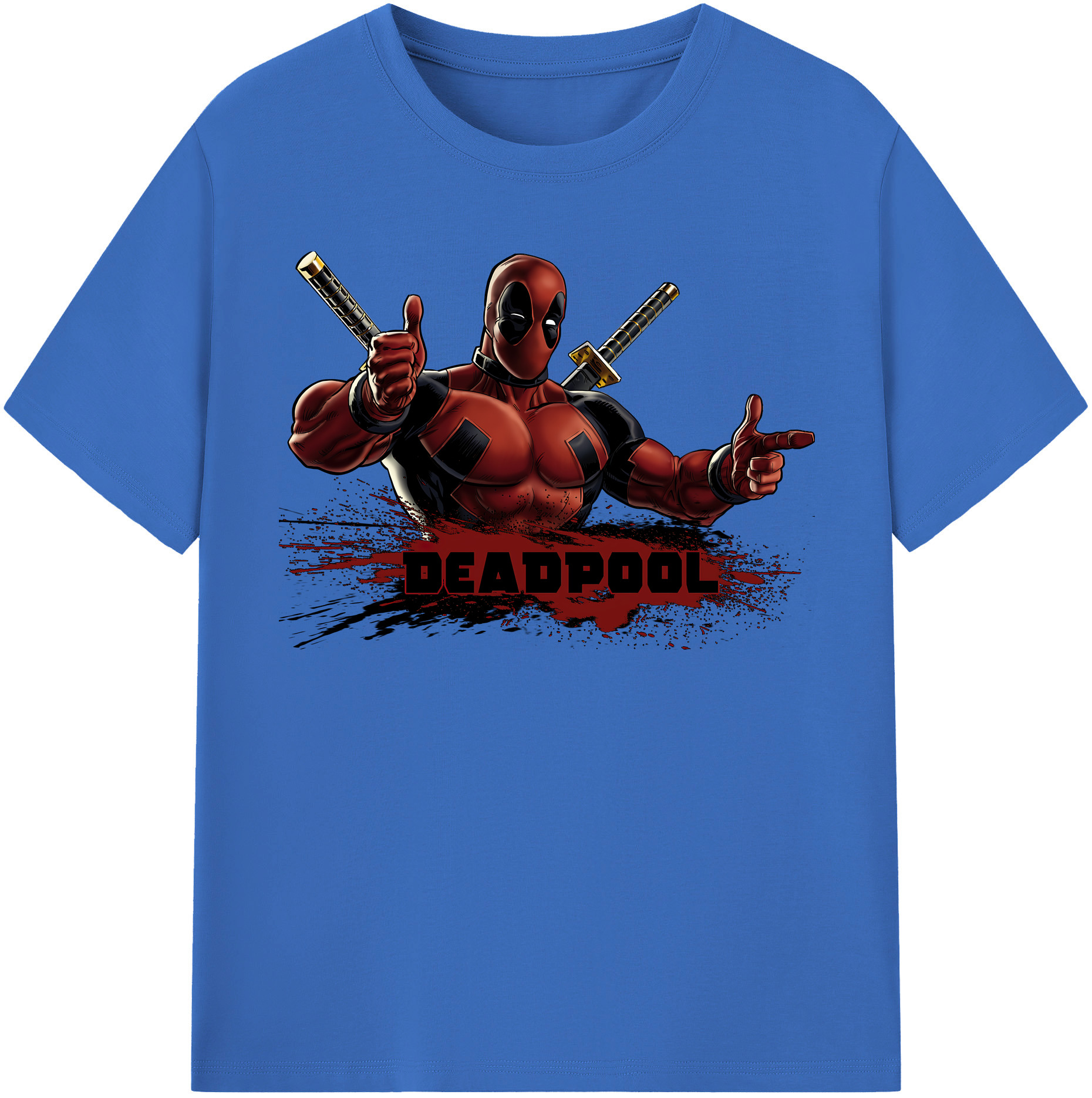 （画像用） Deadpool デッドプール 綿100％半袖Tシャツ（フロントプリント）