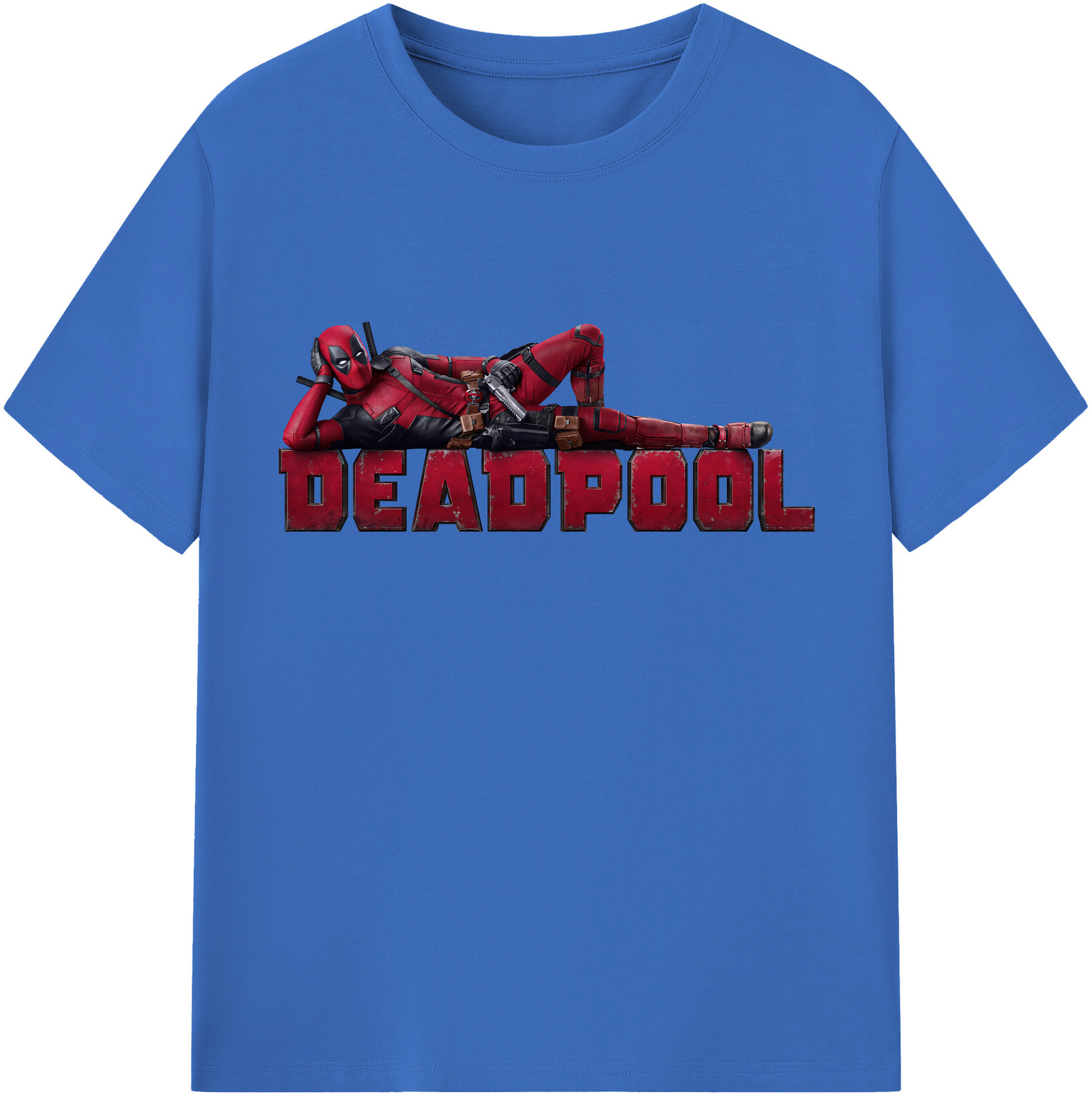 （画像用） Deadpool デッドプール 綿100％半袖Tシャツ（フロントプリント）