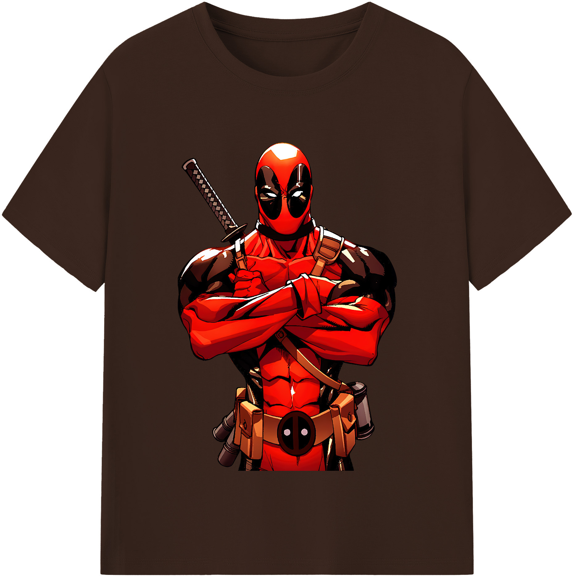（画像用） Deadpool デッドプール 綿100％半袖Tシャツ（フロントプリント）