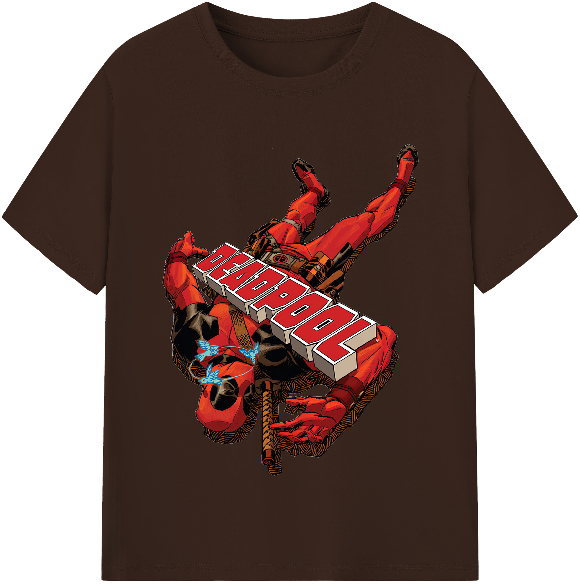 （画像用） Deadpool デッドプール 綿100％半袖Tシャツ（フロントプリント）