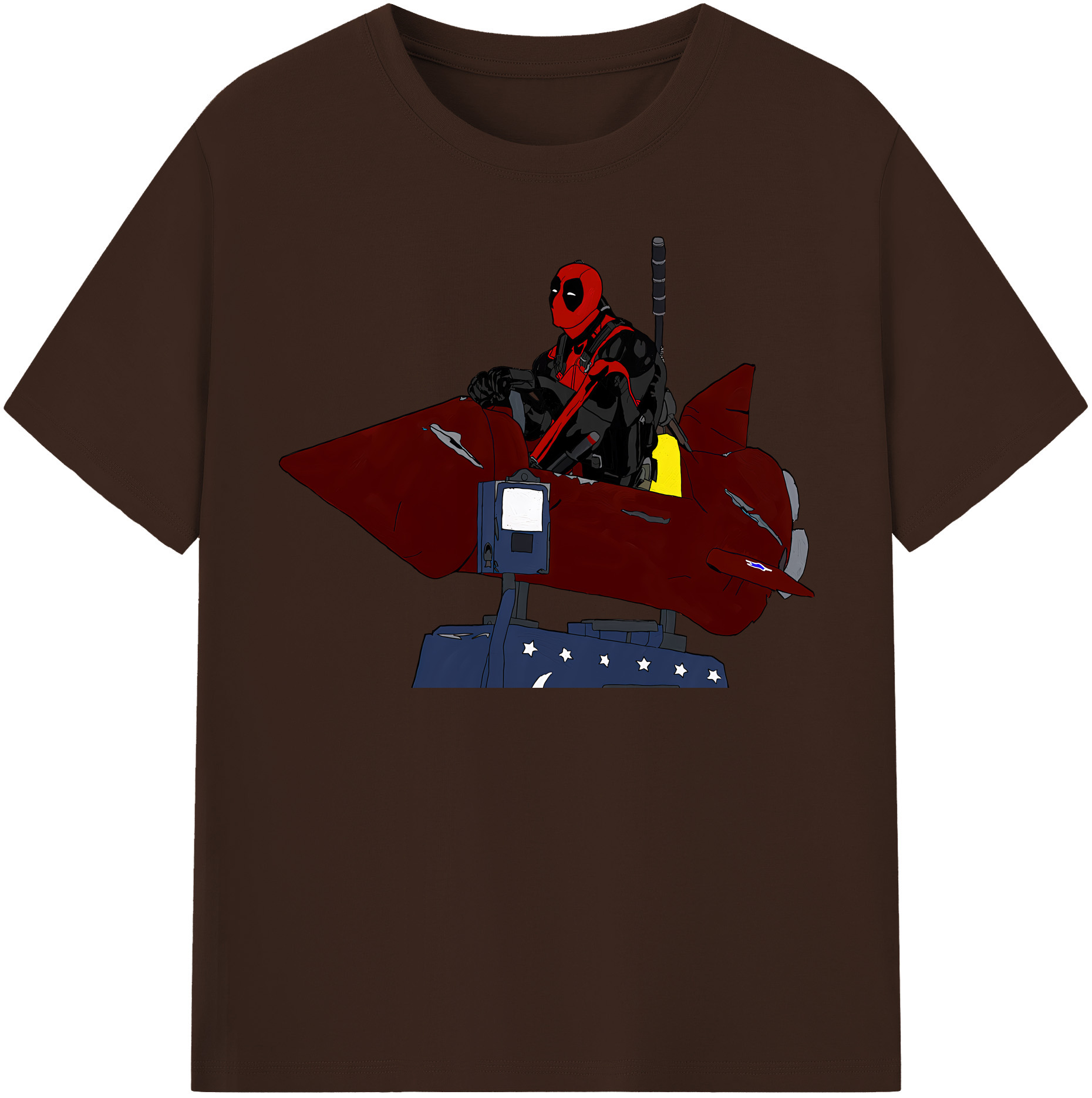 （画像用） Deadpool デッドプール 綿100％半袖Tシャツ（フロントプリント）