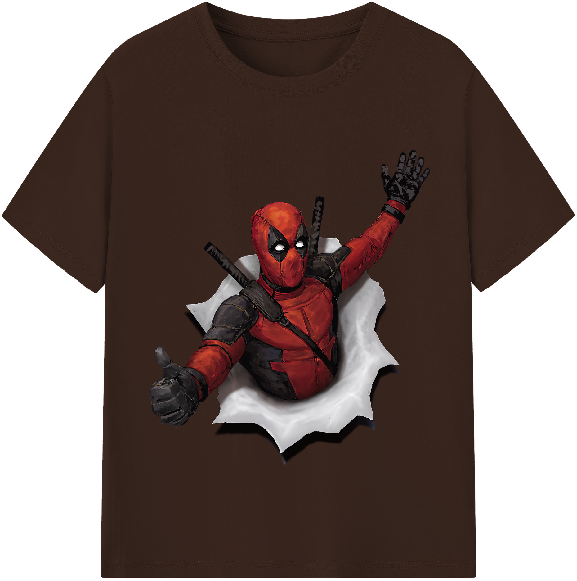 （画像用） Deadpool デッドプール 綿100％半袖Tシャツ（フロントプリント）