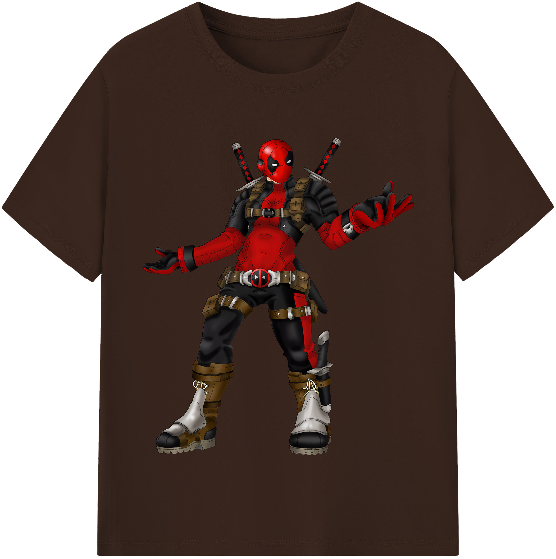 （画像用） Deadpool デッドプール 綿100％半袖Tシャツ（フロントプリント）