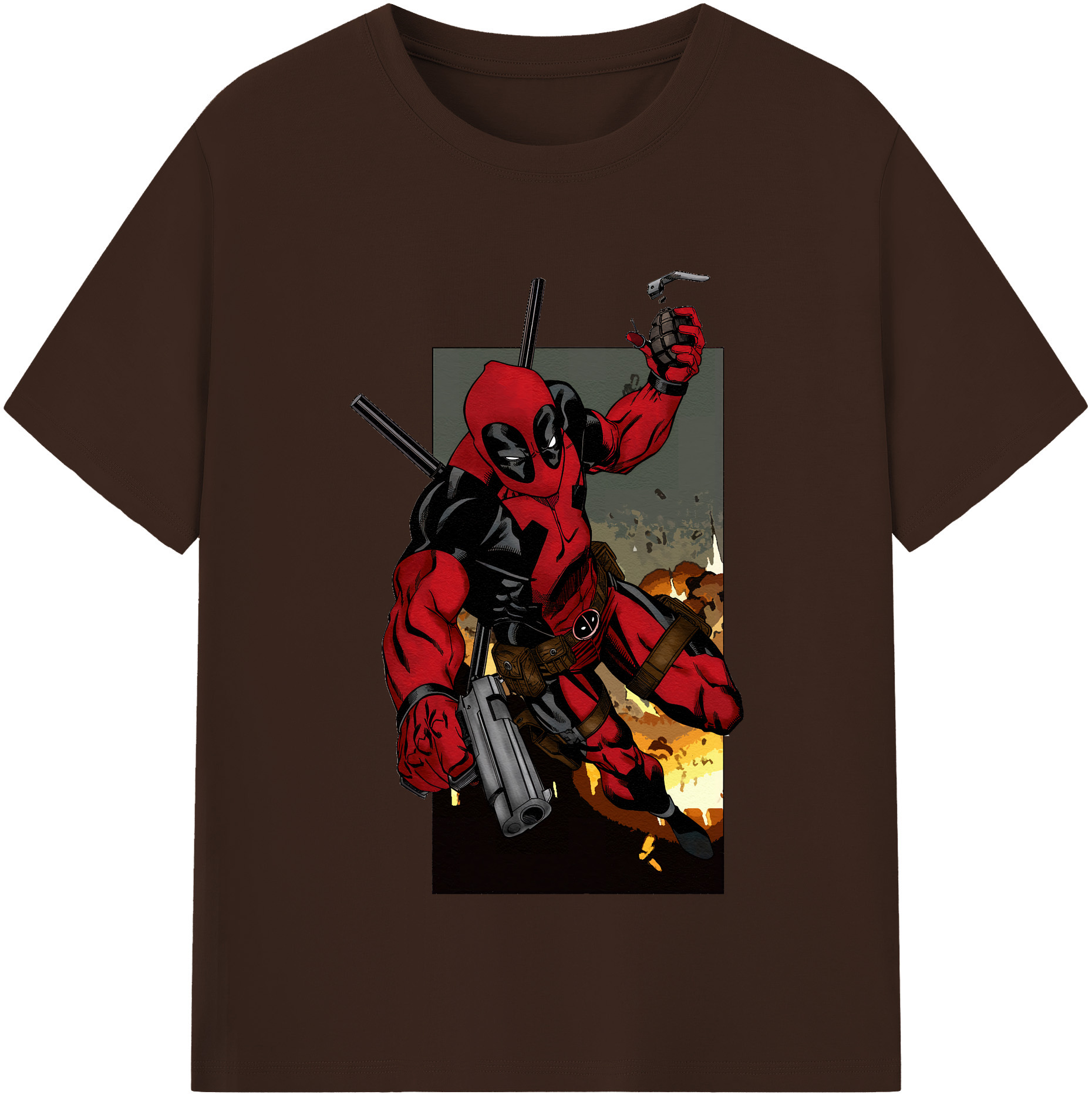 （画像用） Deadpool デッドプール 綿100％半袖Tシャツ（フロントプリント）
