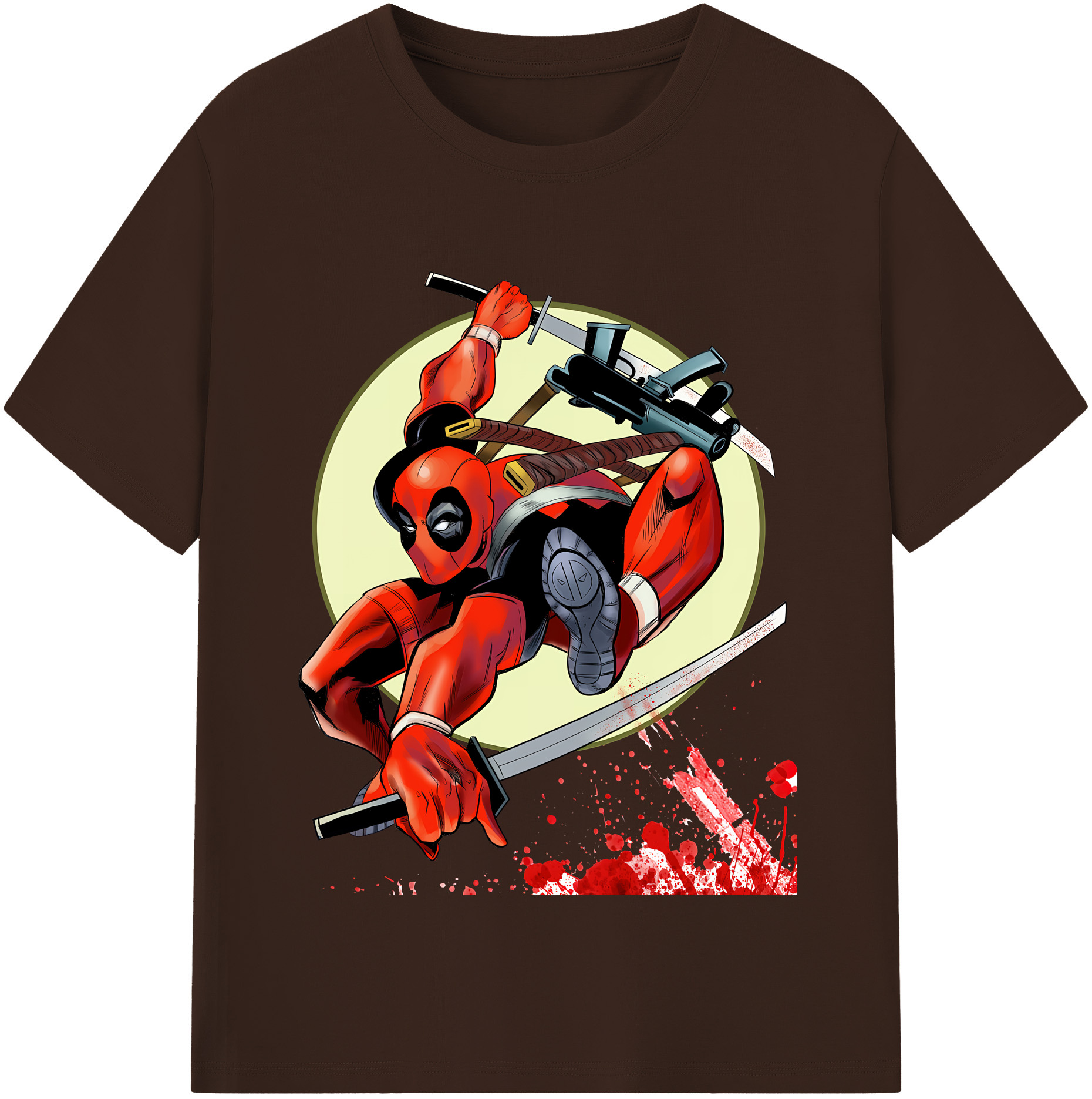 （画像用） Deadpool デッドプール 綿100％半袖Tシャツ（フロントプリント）