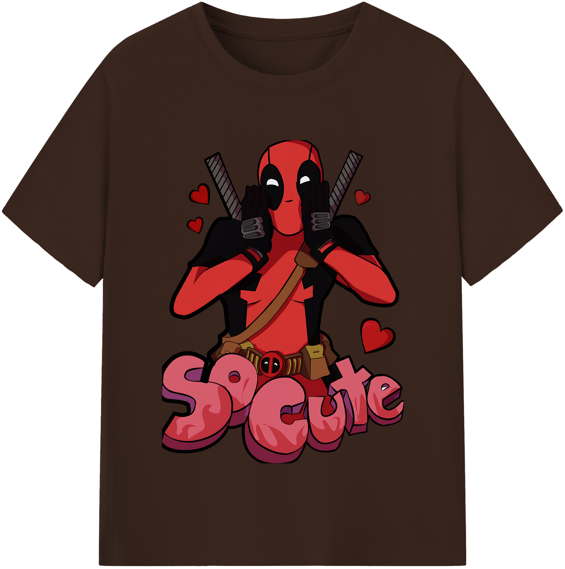 （画像用） Deadpool デッドプール 綿100％半袖Tシャツ（フロントプリント）