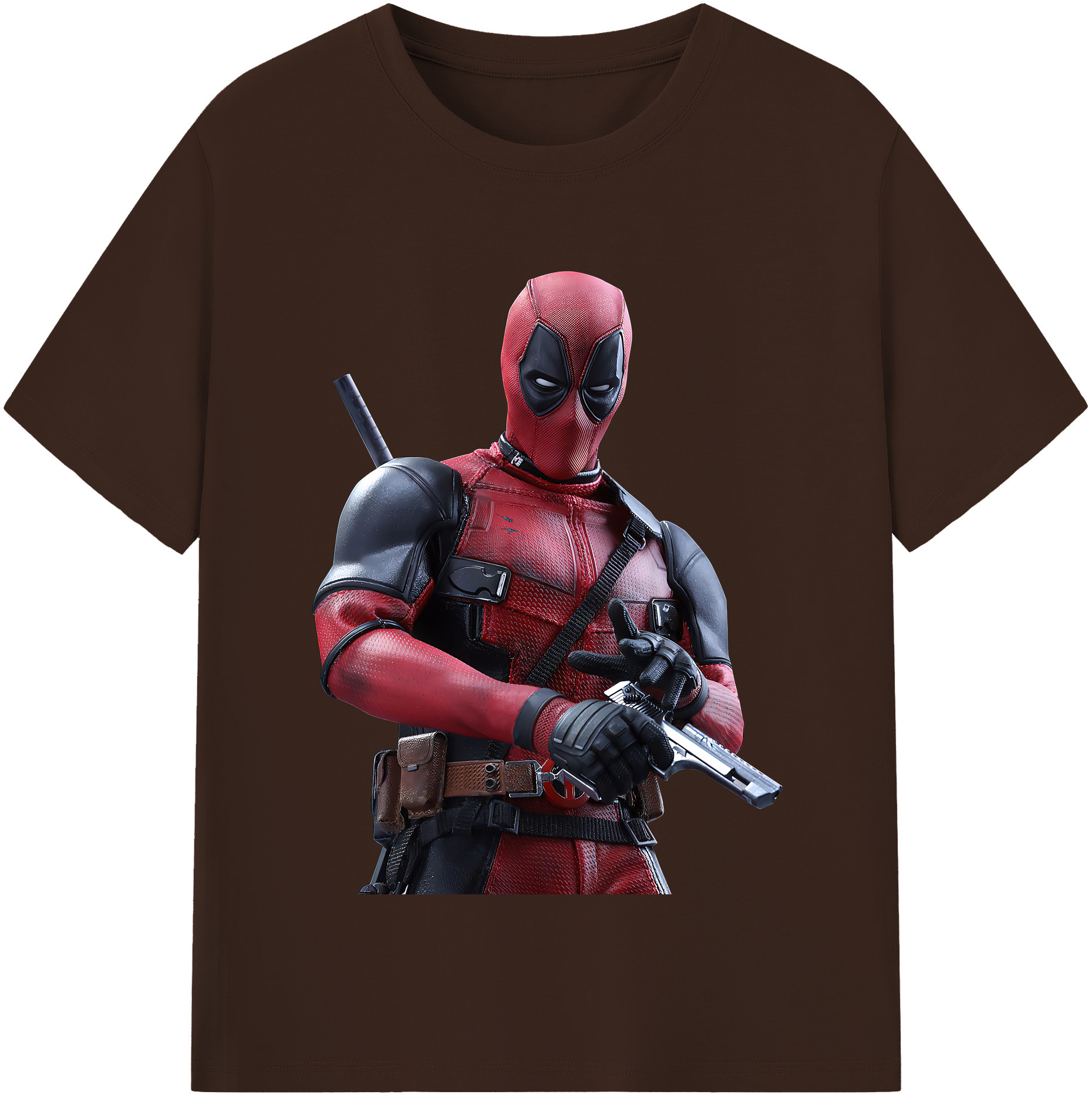 （画像用） Deadpool デッドプール 綿100％半袖Tシャツ（フロントプリント）