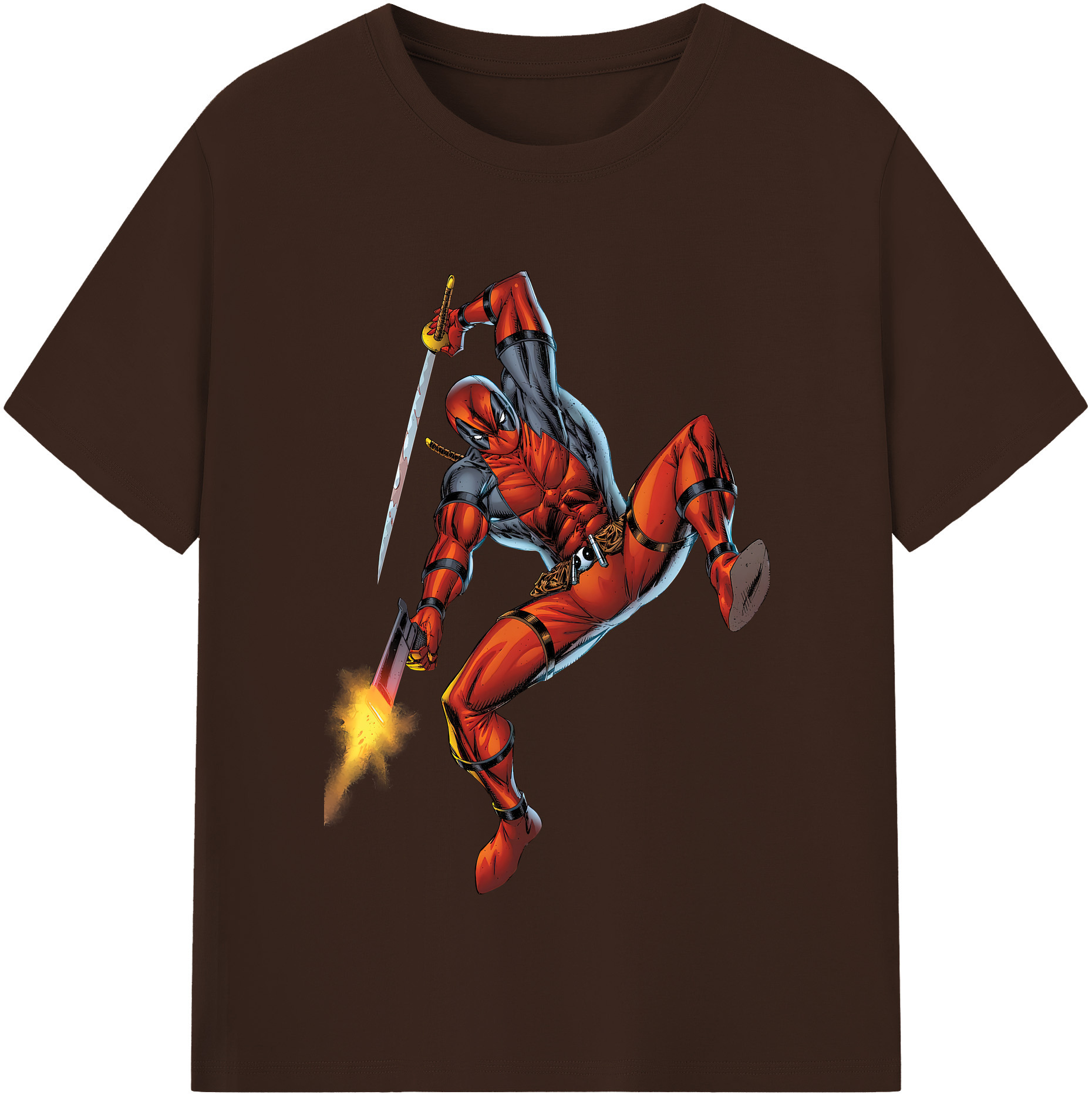 （画像用） Deadpool デッドプール 綿100％半袖Tシャツ（フロントプリント）
