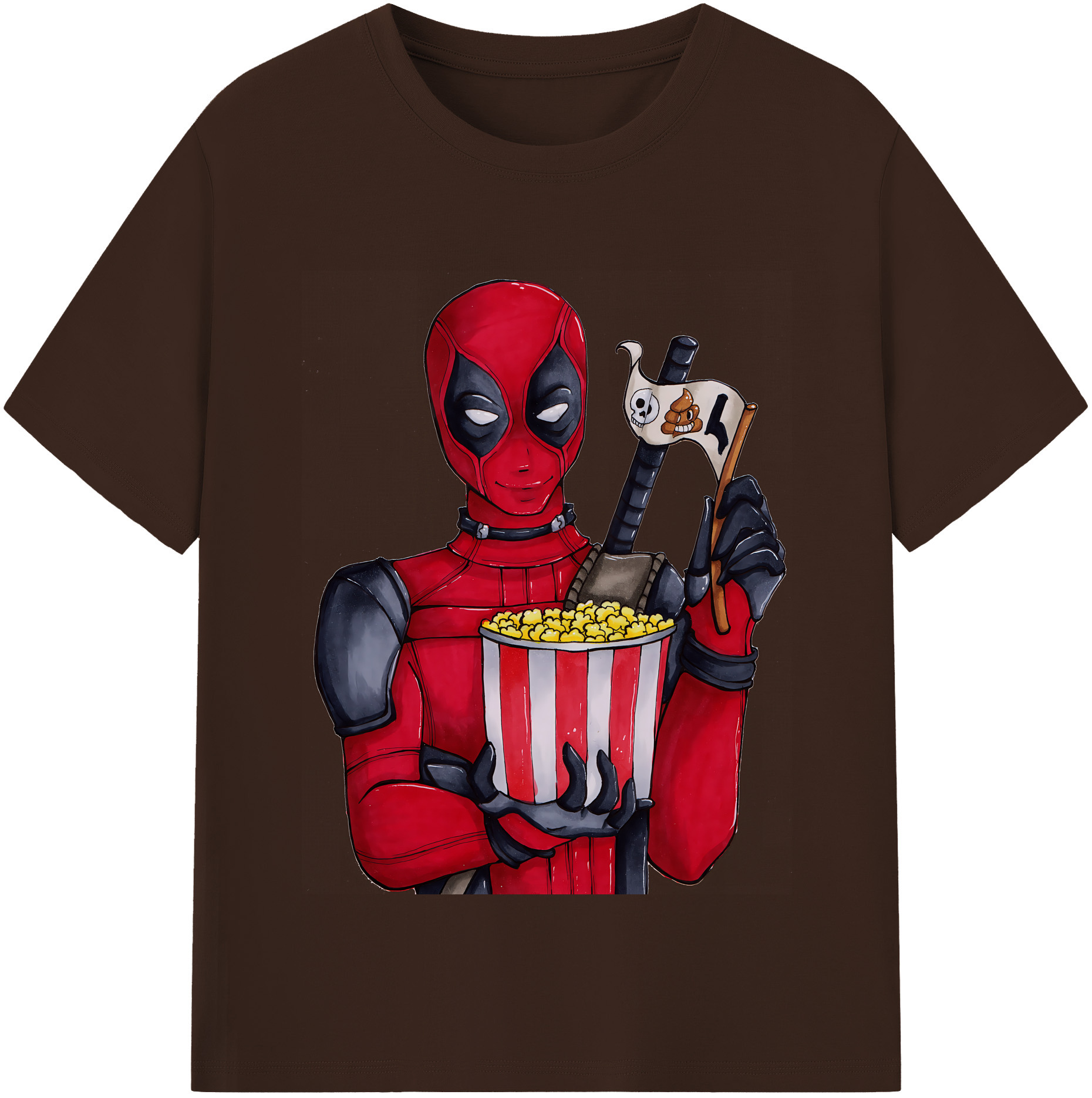 （画像用） Deadpool デッドプール 綿100％半袖Tシャツ（フロントプリント）