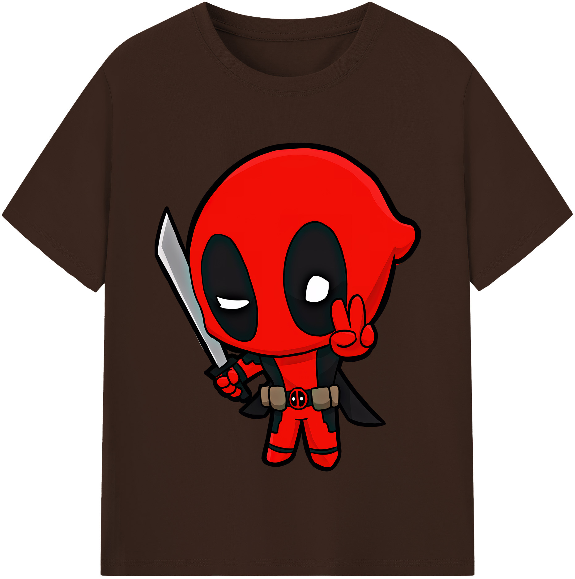 （画像用） Deadpool デッドプール 綿100％半袖Tシャツ（フロントプリント）