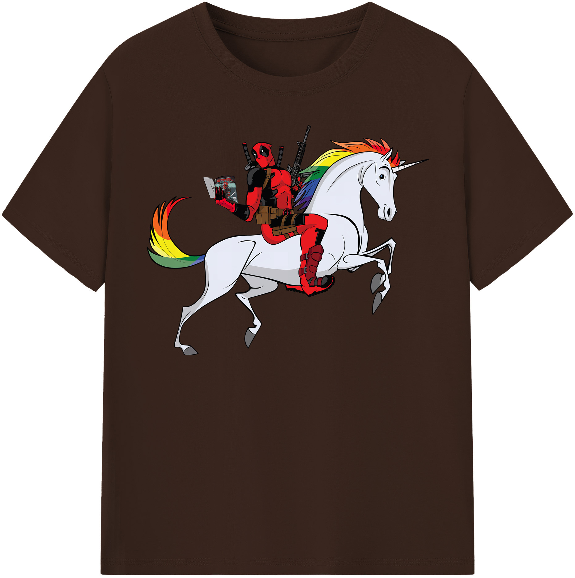 （画像用） Deadpool デッドプール 綿100％半袖Tシャツ（フロントプリント）