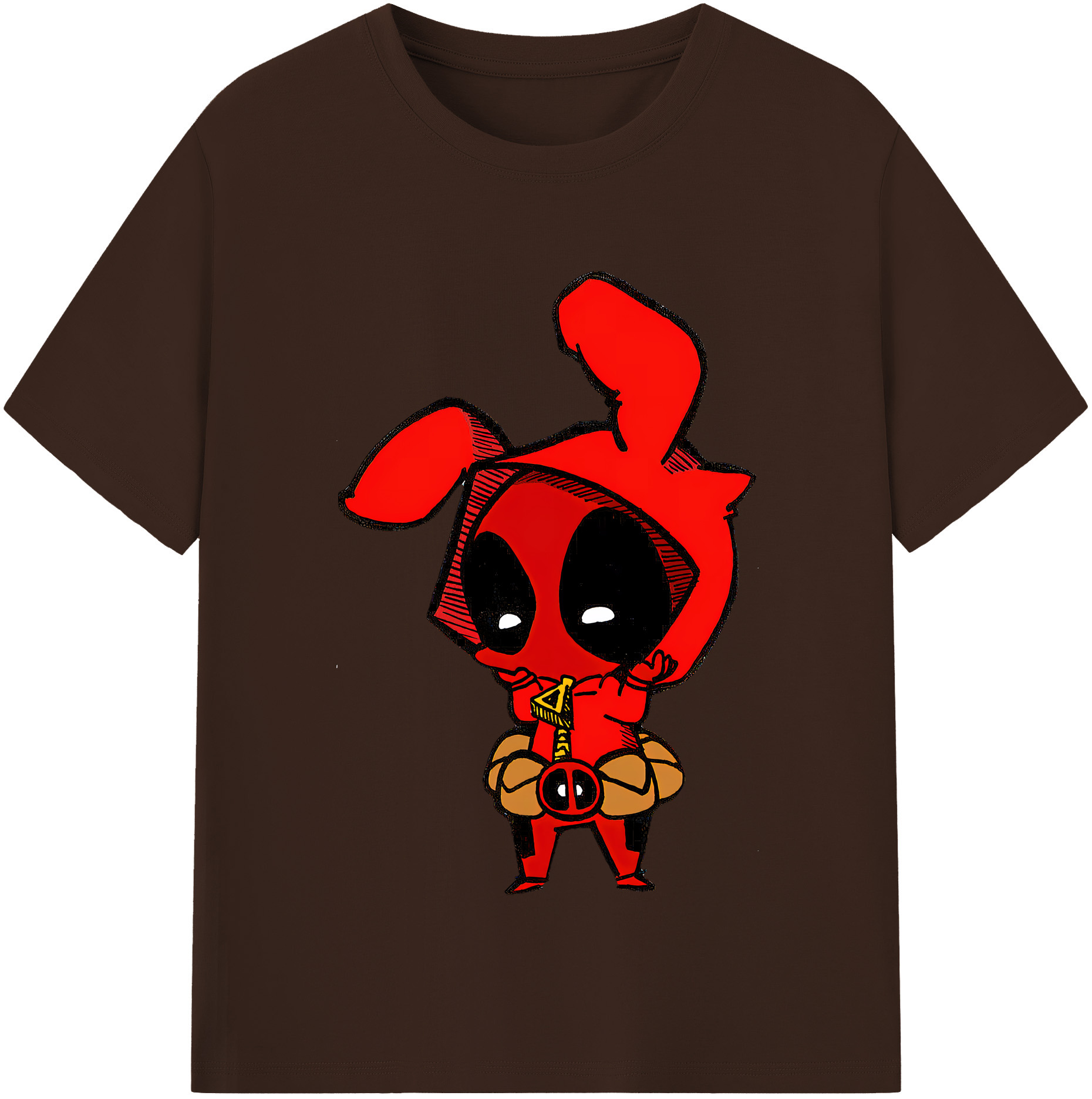 （画像用） Deadpool デッドプール 綿100％半袖Tシャツ（フロントプリント）