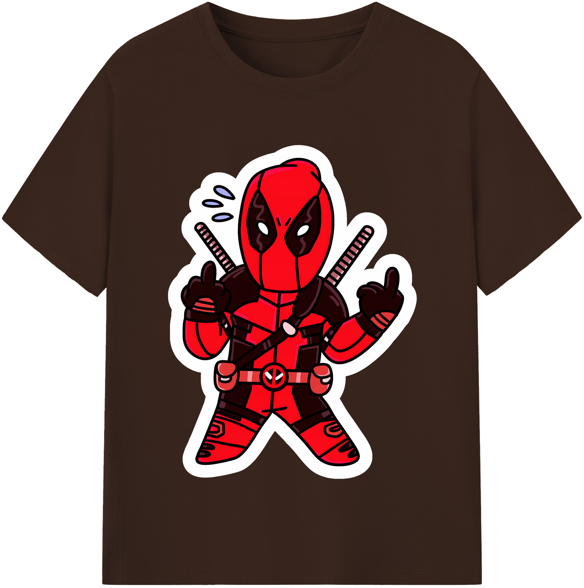 （画像用） Deadpool デッドプール 綿100％半袖Tシャツ（フロントプリント）