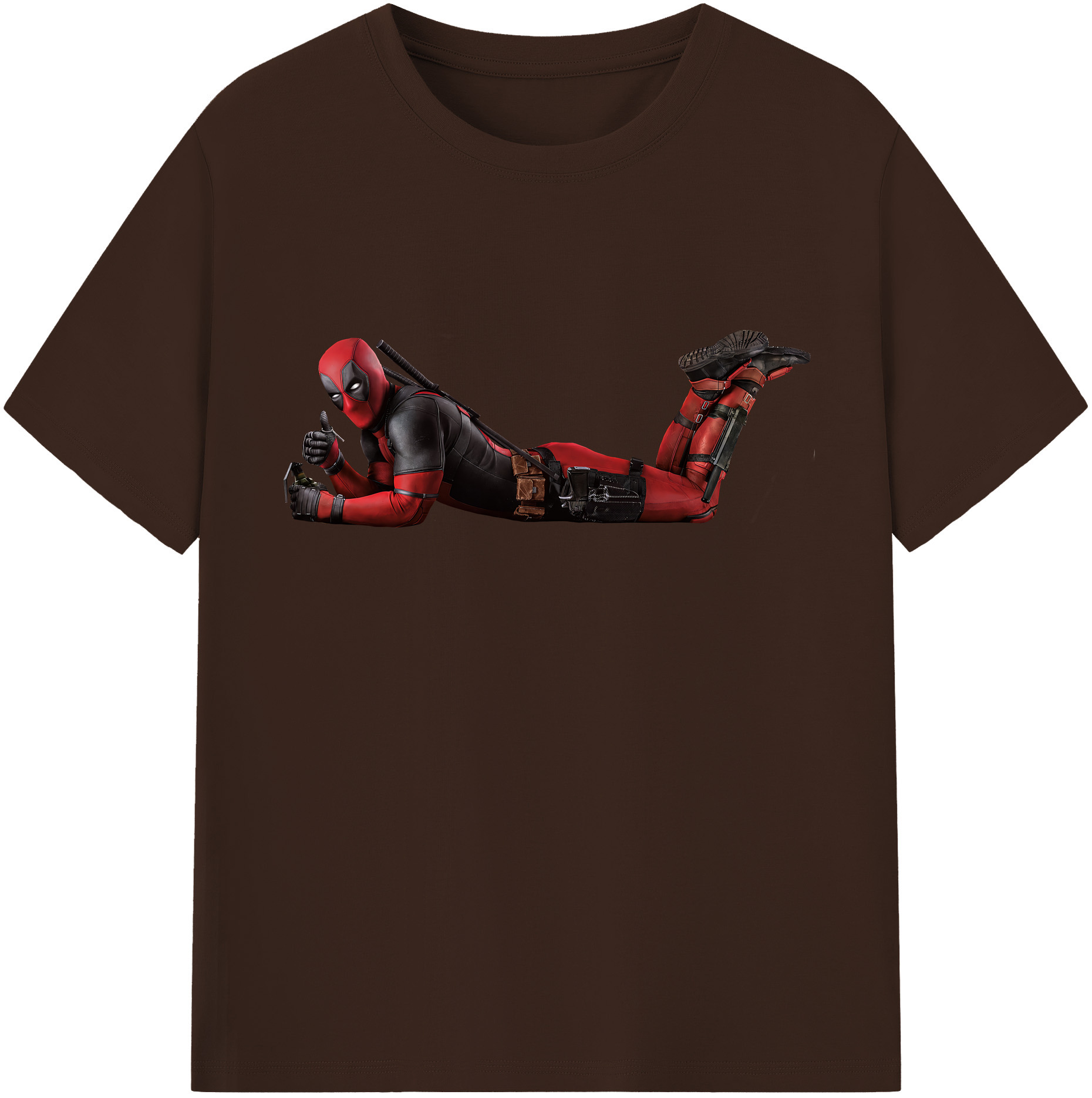 （画像用） Deadpool デッドプール 綿100％半袖Tシャツ（フロントプリント）