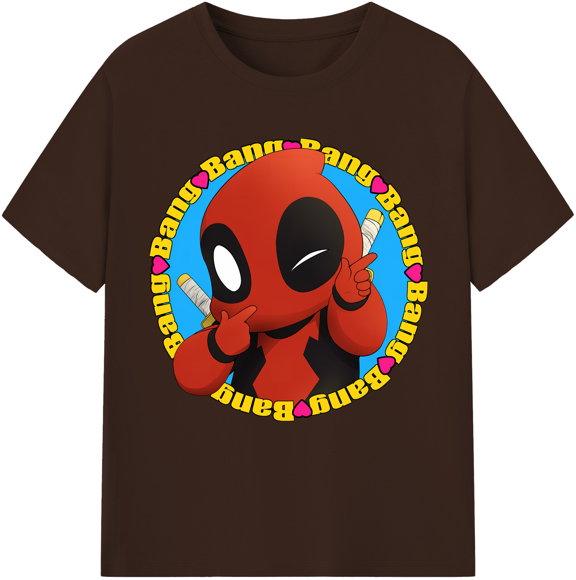 （画像用） Deadpool デッドプール 綿100％半袖Tシャツ（フロントプリント）