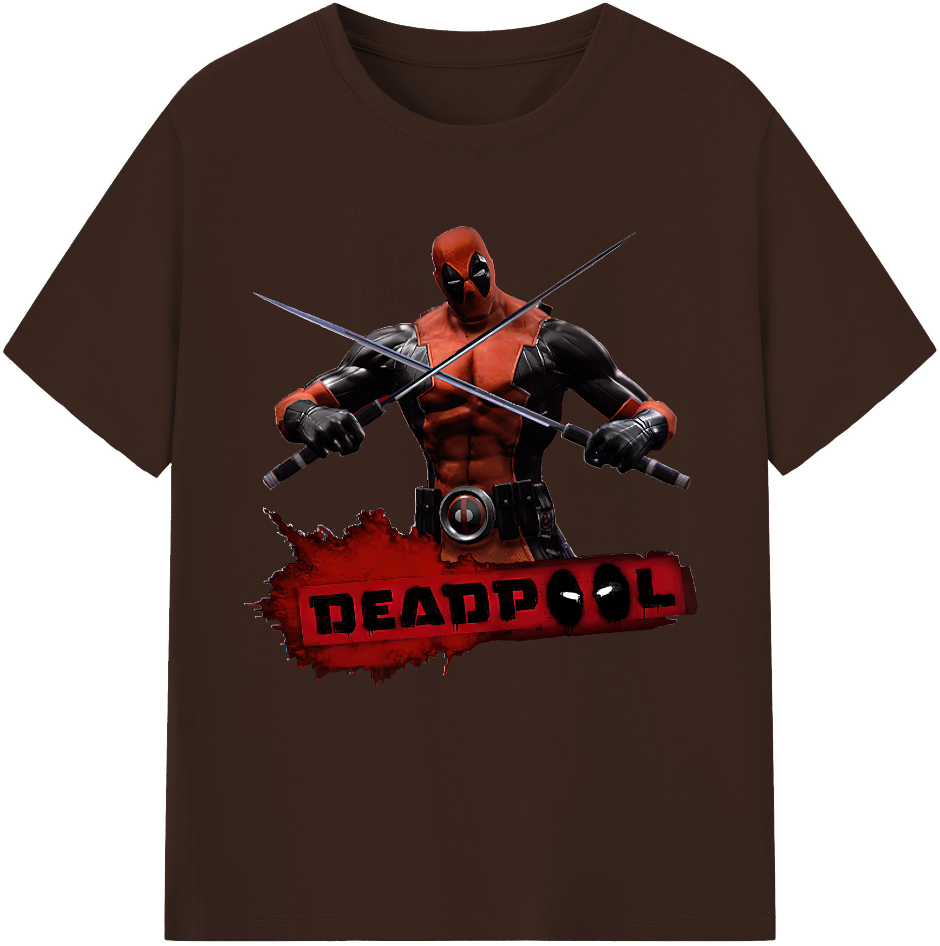 （画像用） Deadpool デッドプール 綿100％半袖Tシャツ（フロントプリント）