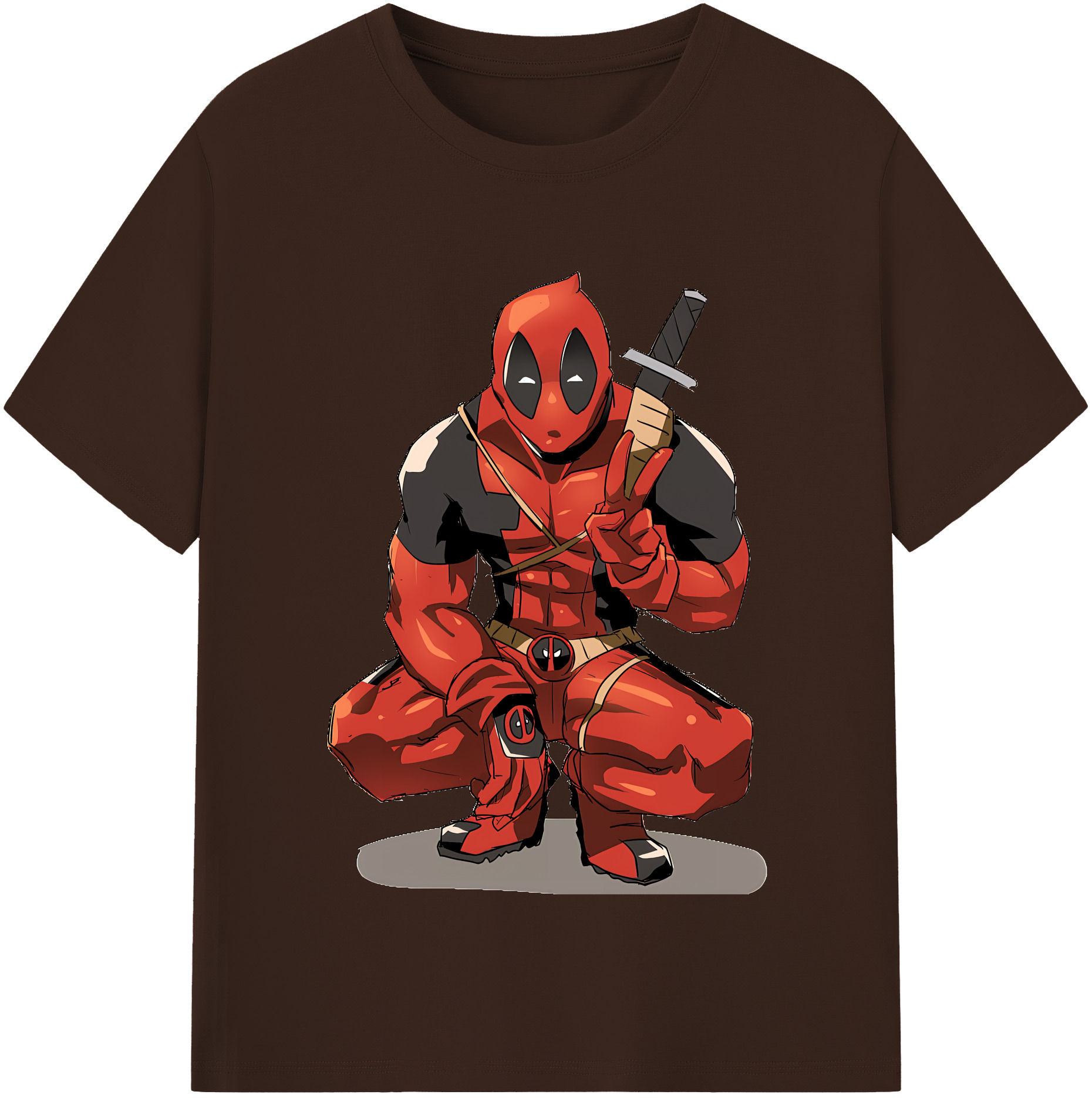 （画像用） Deadpool デッドプール 綿100％半袖Tシャツ（フロントプリント）