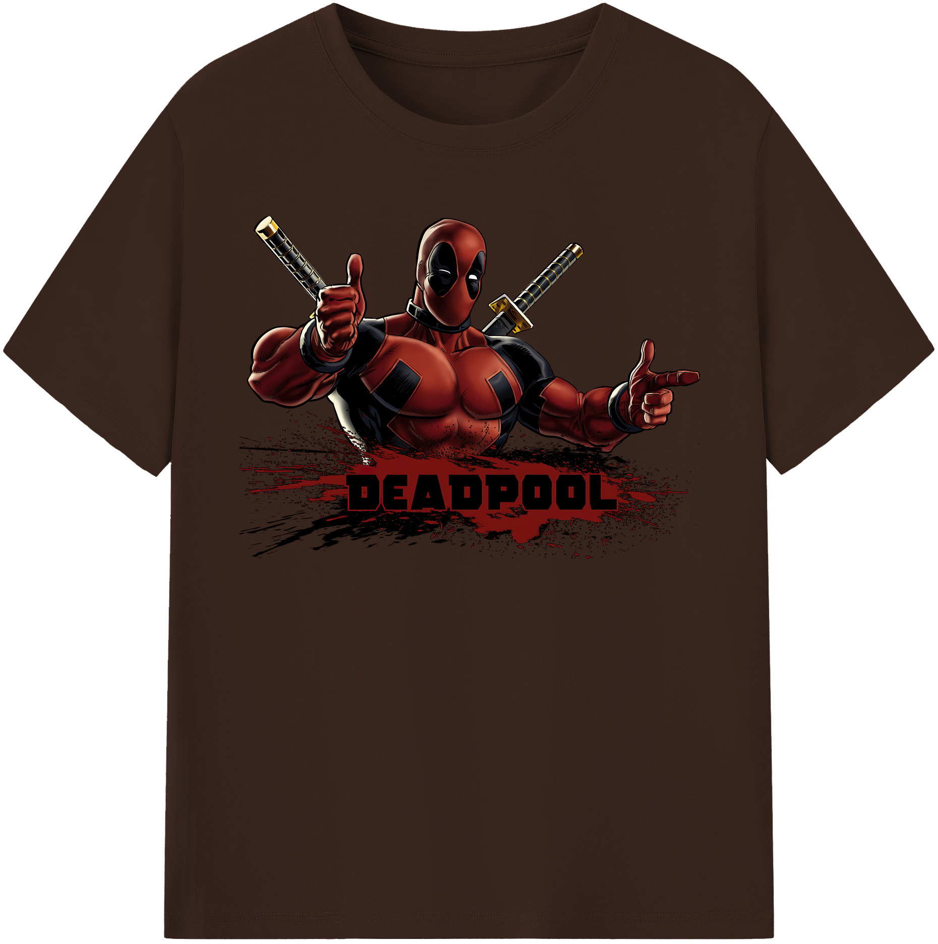 （画像用） Deadpool デッドプール 綿100％半袖Tシャツ（フロントプリント）