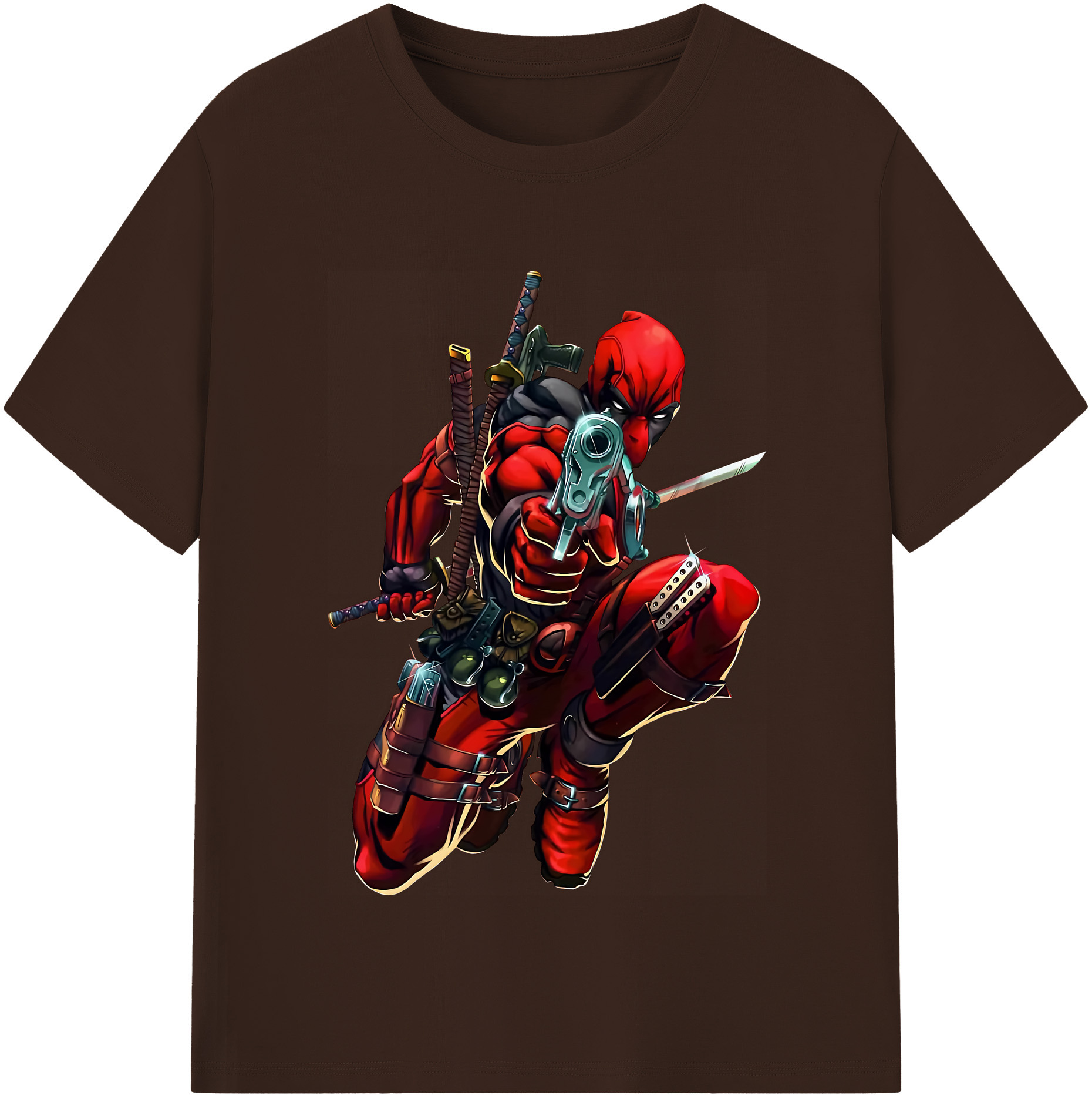 （画像用） Deadpool デッドプール 綿100％半袖Tシャツ（フロントプリント）
