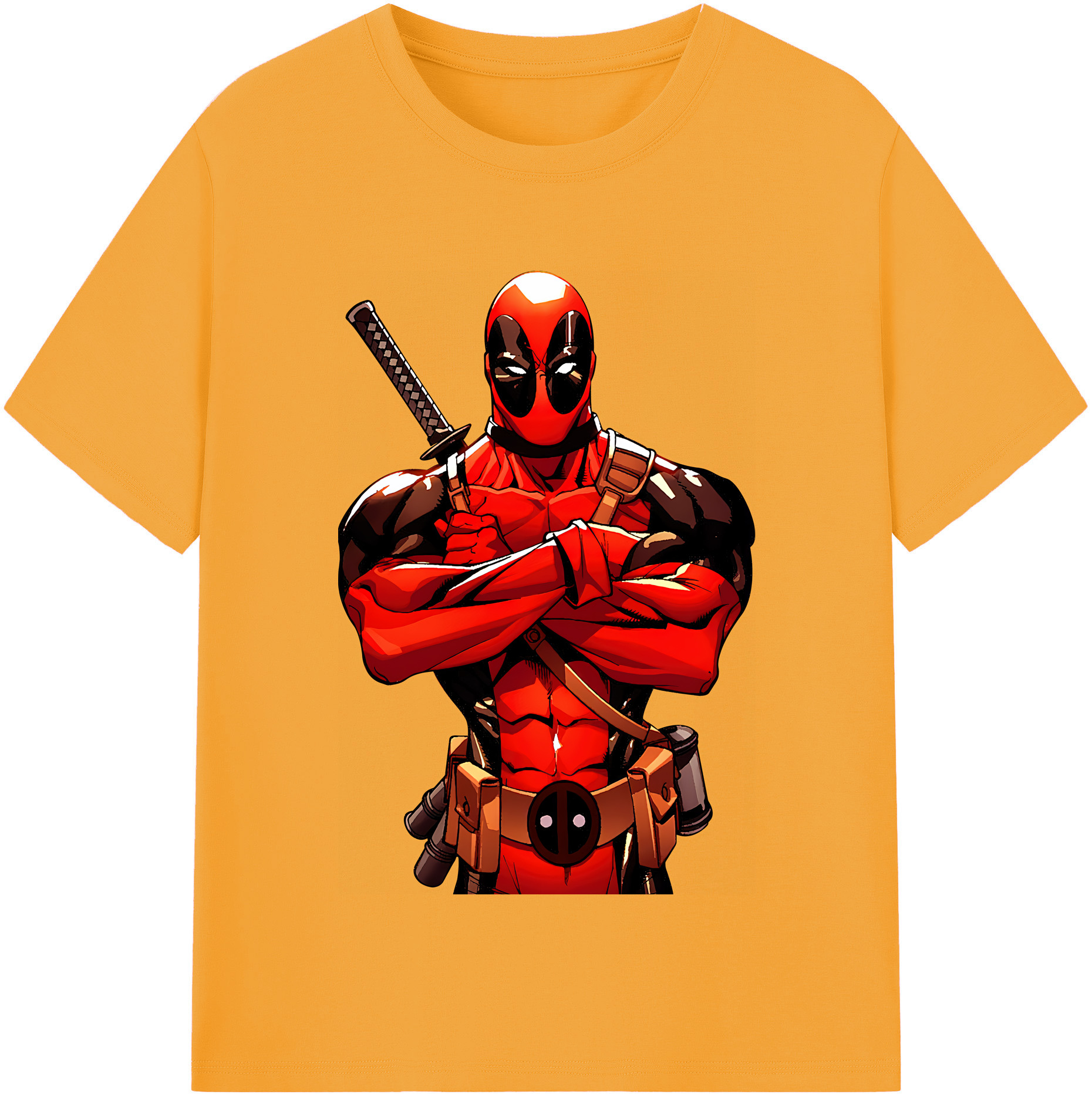 （画像用） Deadpool デッドプール 綿100％半袖Tシャツ（フロントプリント）