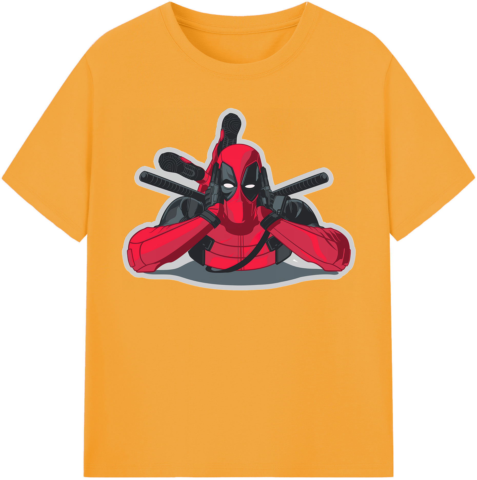 （画像用） Deadpool デッドプール 綿100％半袖Tシャツ（フロントプリント）